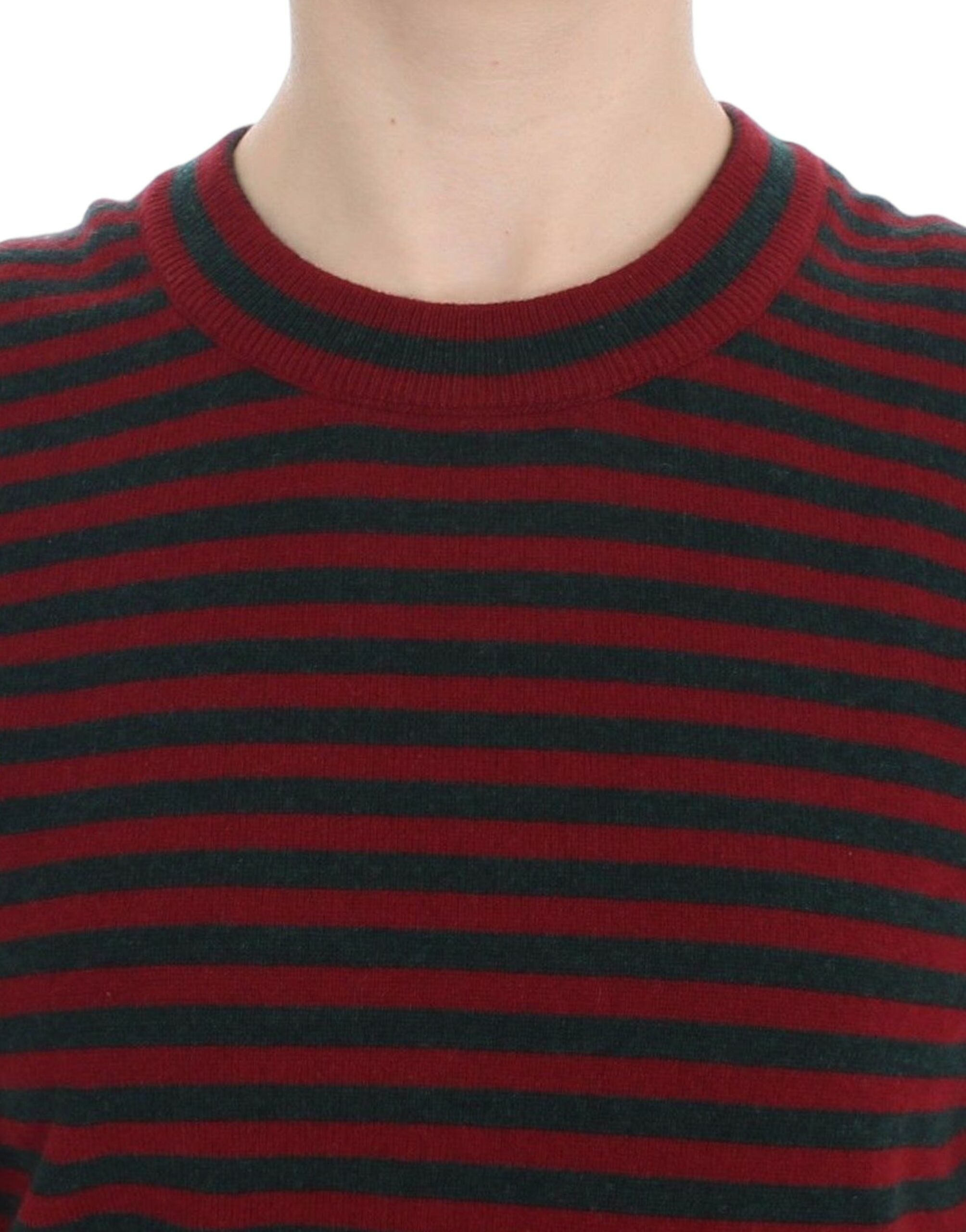 Dolce & Gabbana Eleganter gestreifter Kaschmirpullover mit Rundhalsausschnitt