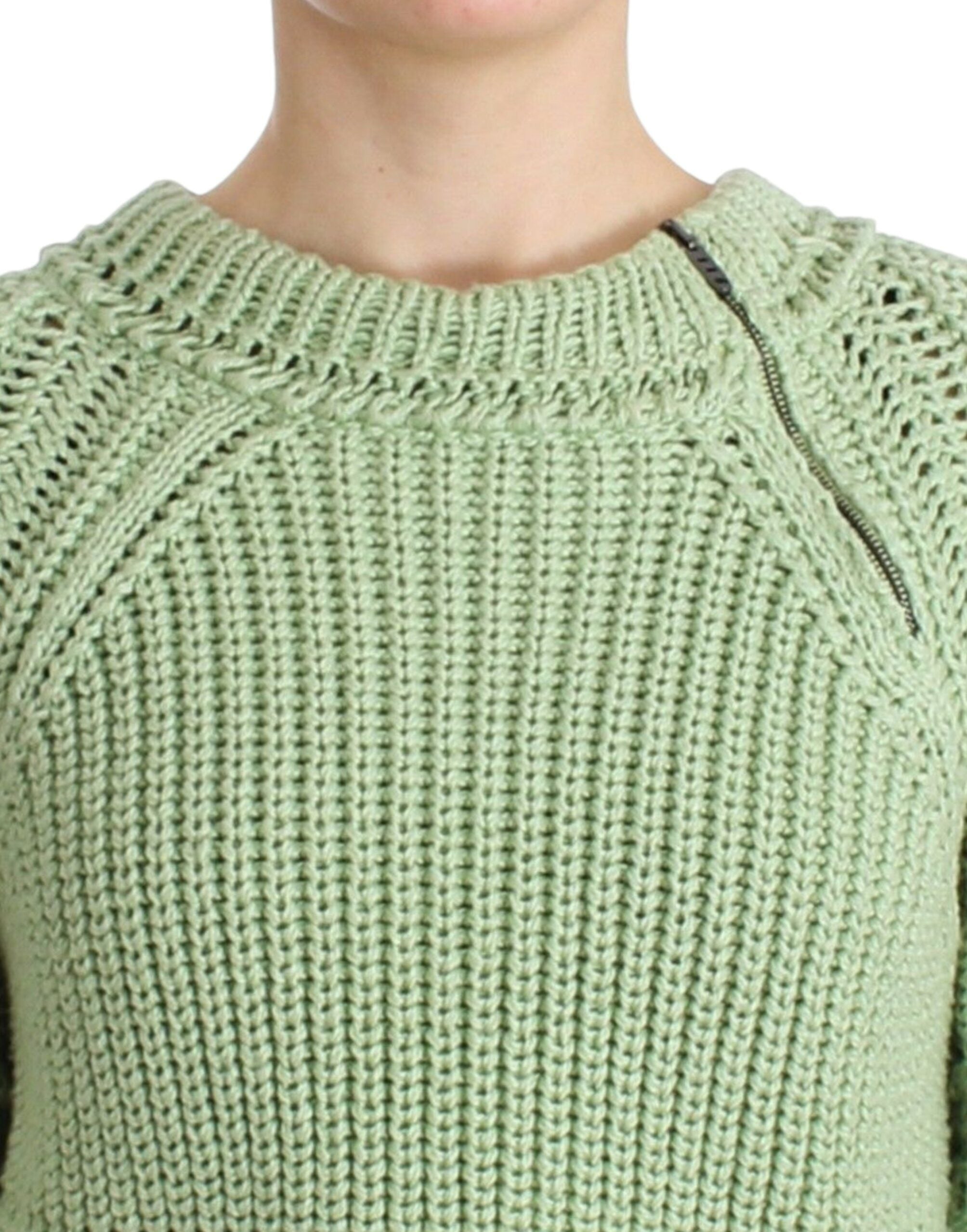 Ermanno Scervino Pulover Chic Verde din Bumbac