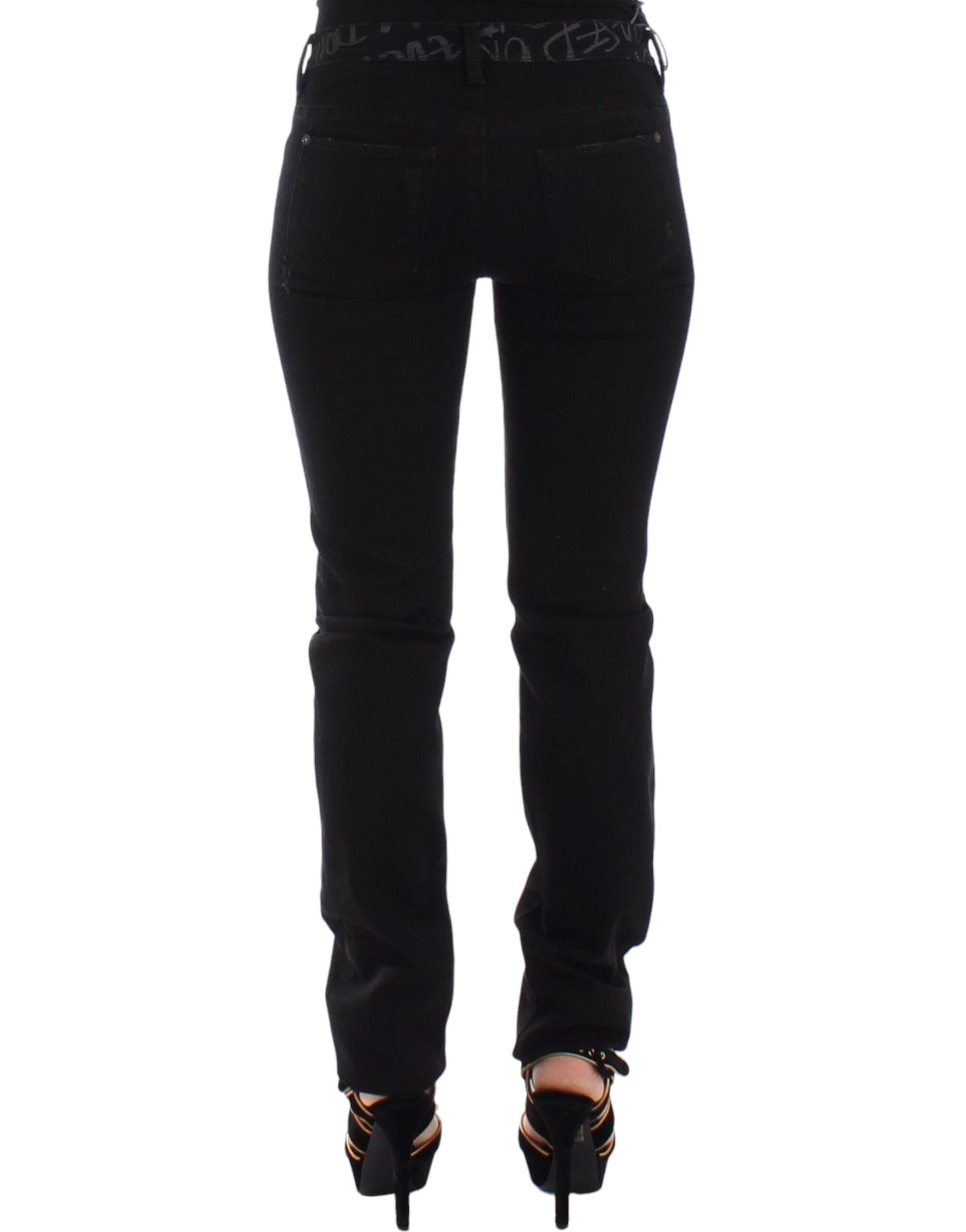 Ermanno Scervino – Schicke schwarze Skinny-Statement-Jeans