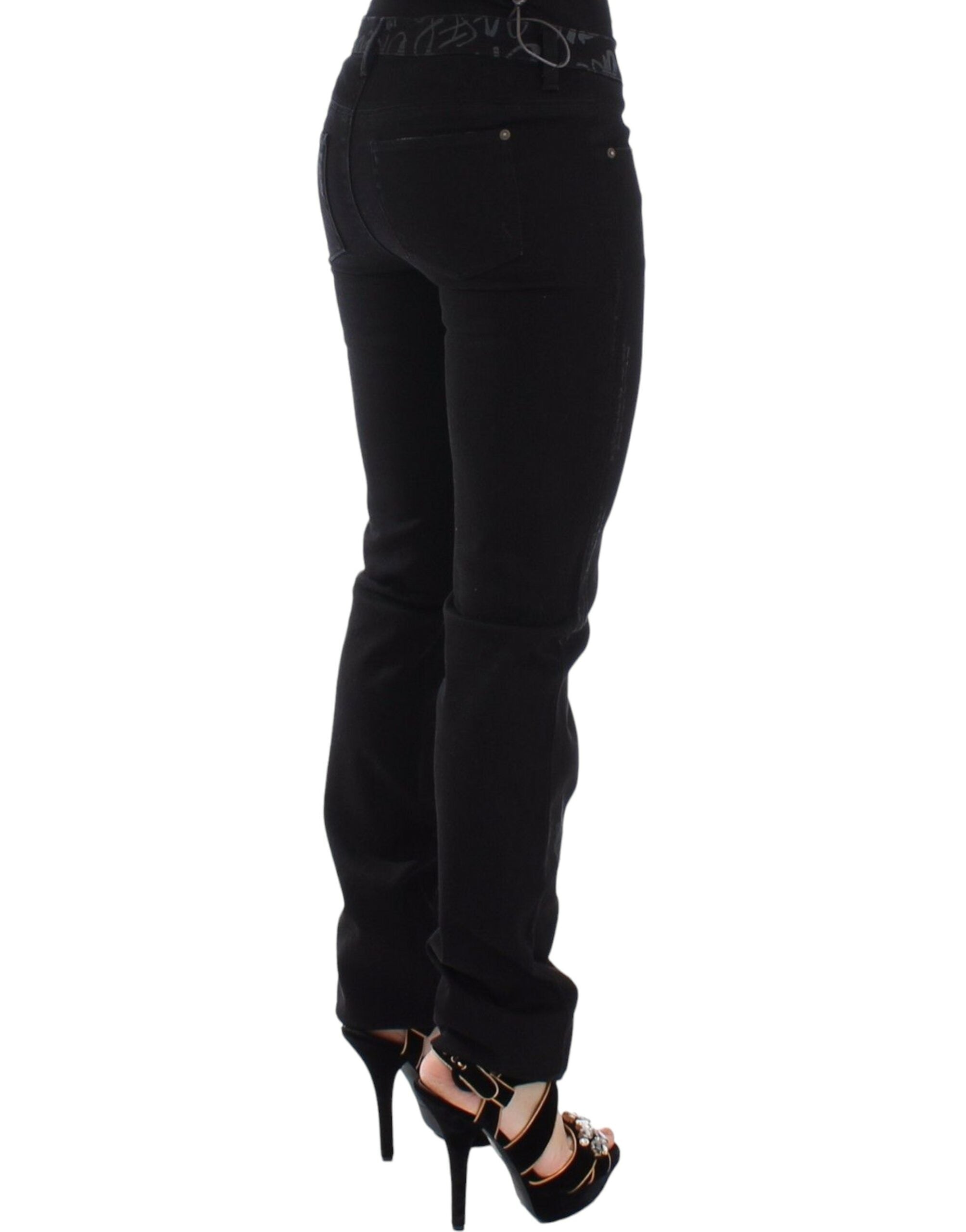 Ermanno Scervino – Schicke schwarze Skinny-Statement-Jeans