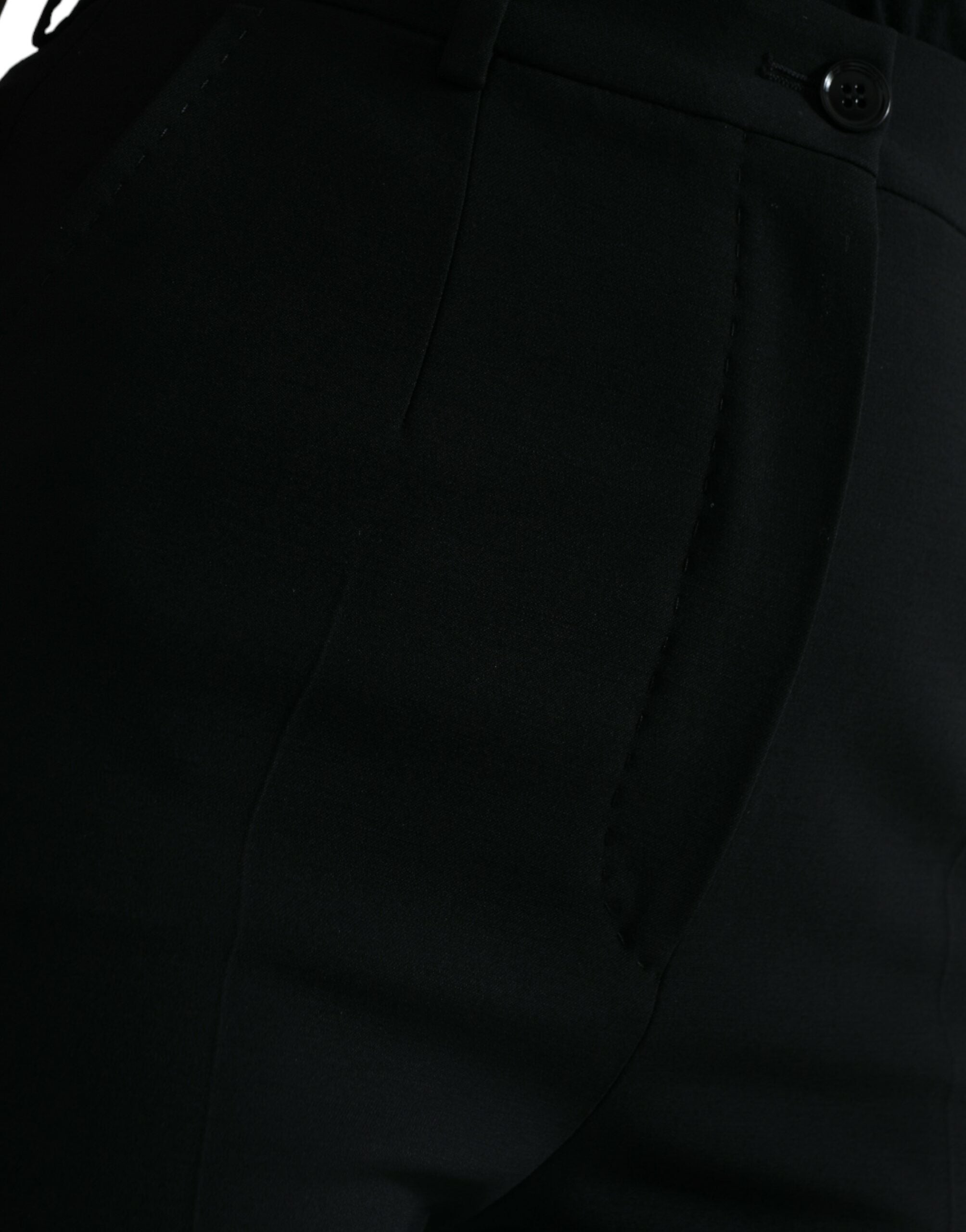 Dolce & Gabbana Elegante hoch taillierte, konische Wollhose