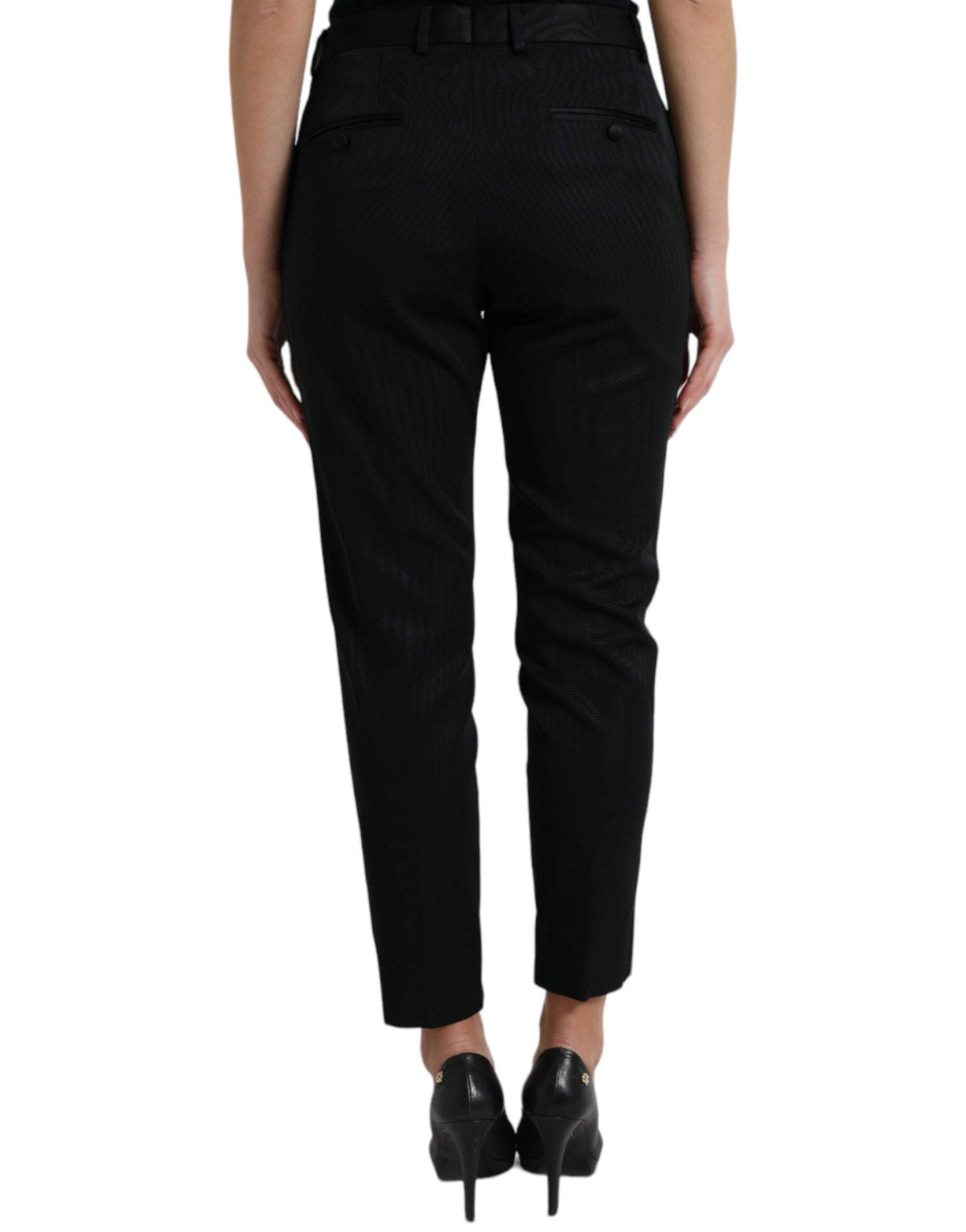Dolce & Gabbana Elegante, hoch taillierte, verkürzte Hose mit konischer Passform