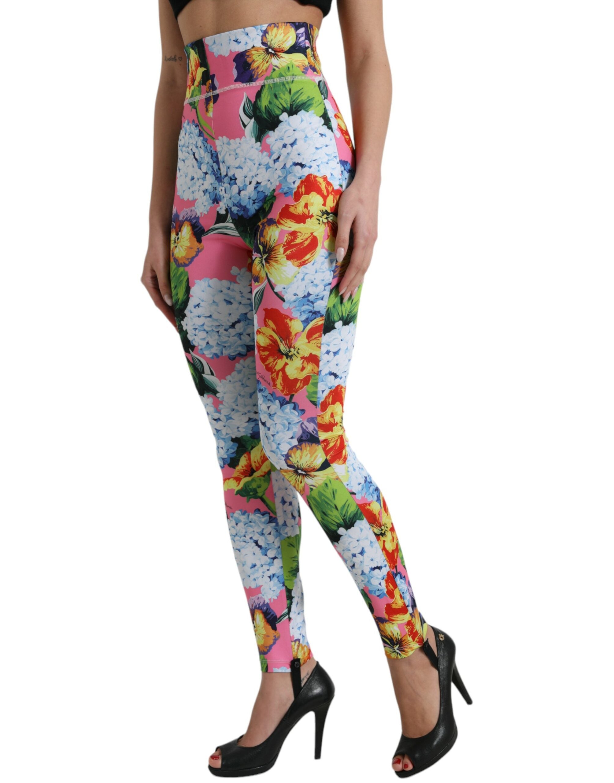 Colanți Dolce & Gabbana Exquisite Floral cu talie înaltă