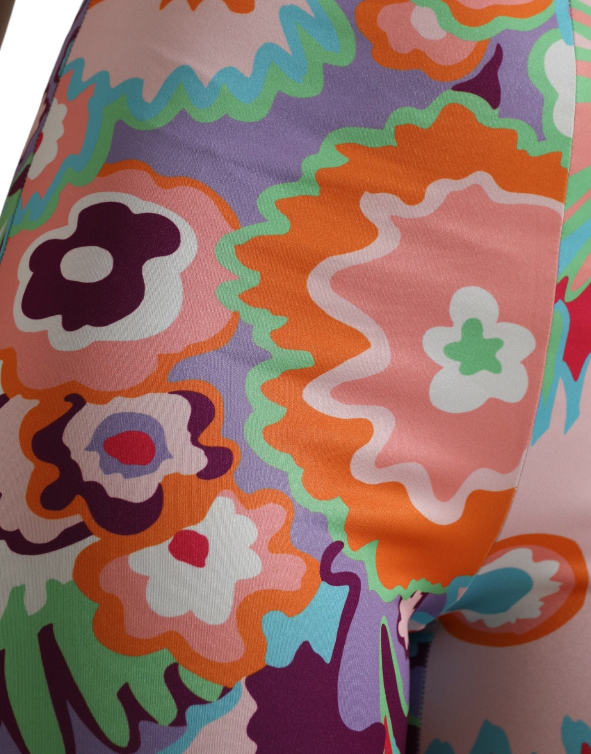 Dolce & Gabbana Bezaubernde Leggings mit Blumendruck und hoher Taille
