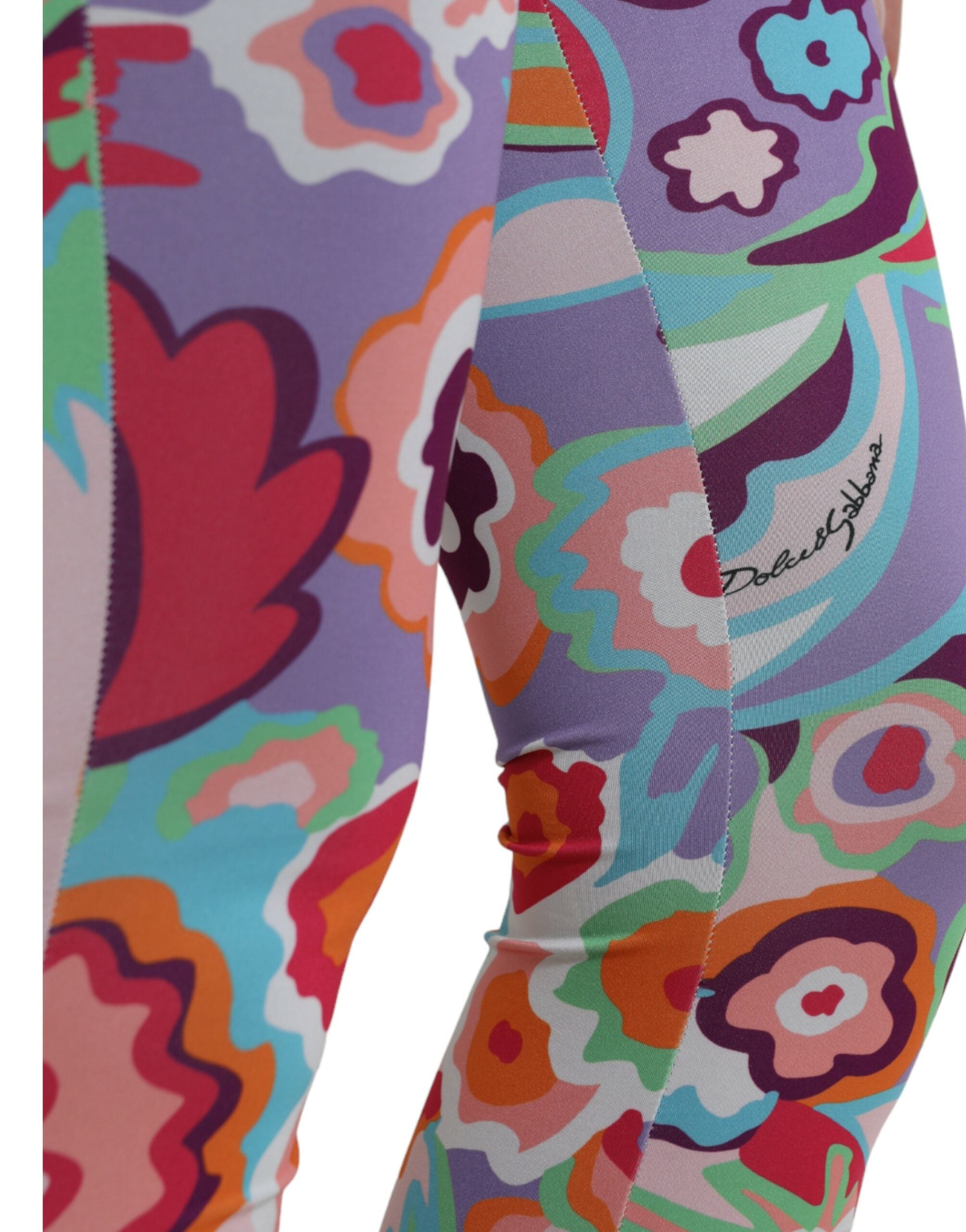 Dolce & Gabbana Bezaubernde Leggings mit Blumendruck und hoher Taille