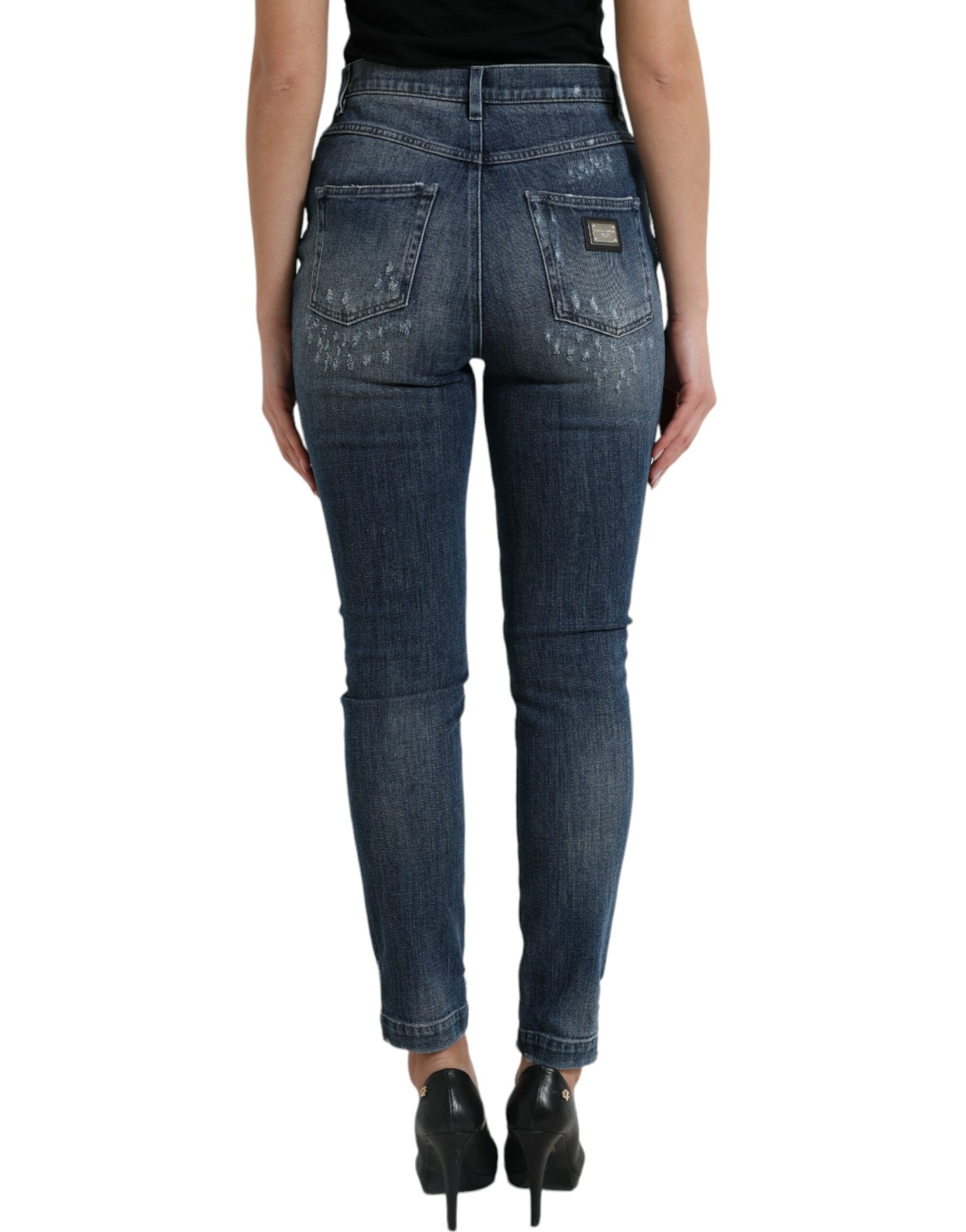 Dolce & Gabbana Elegante Stretch-Jeans mit hoher Taille
