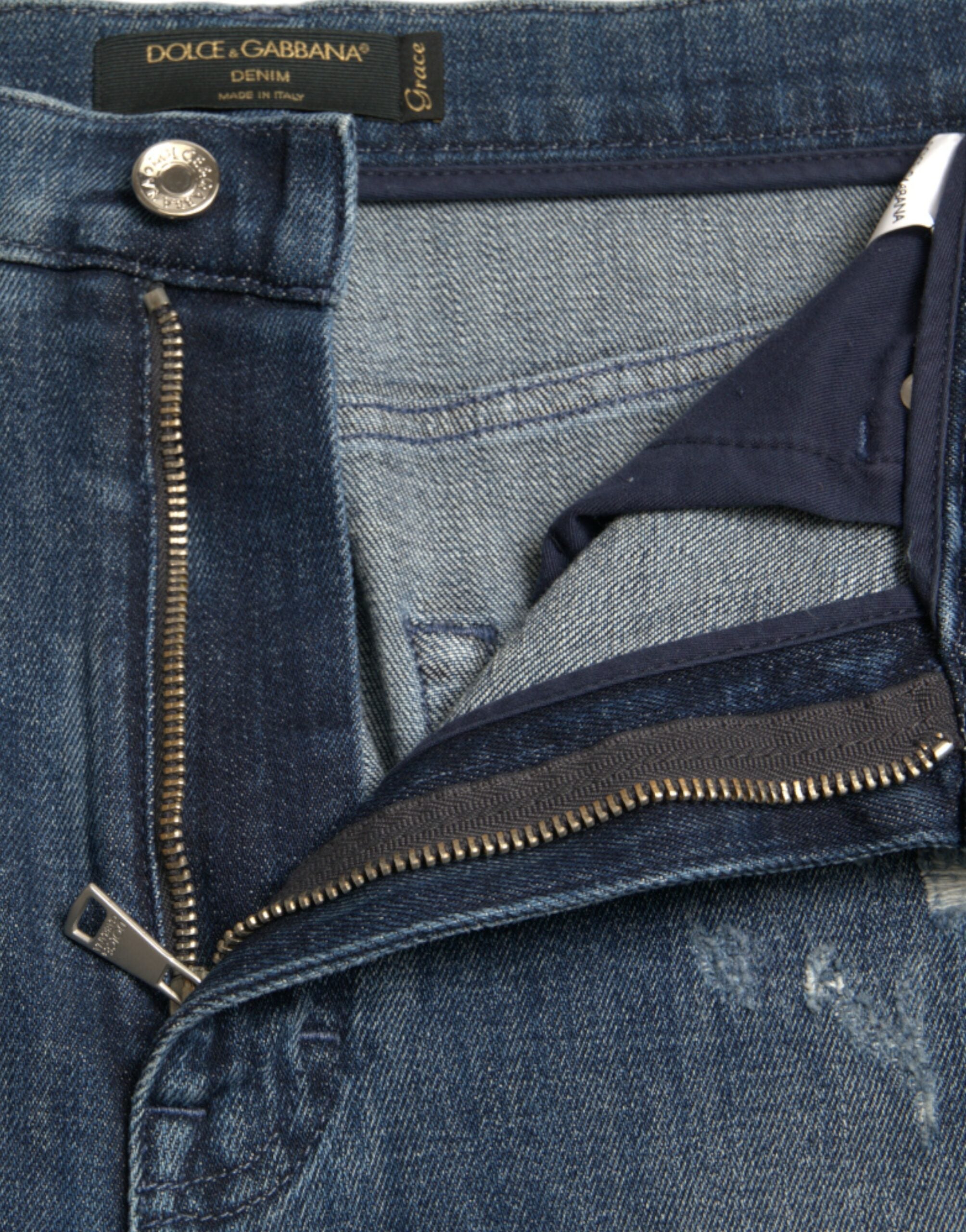 Dolce & Gabbana Elegante Stretch-Jeans mit hoher Taille