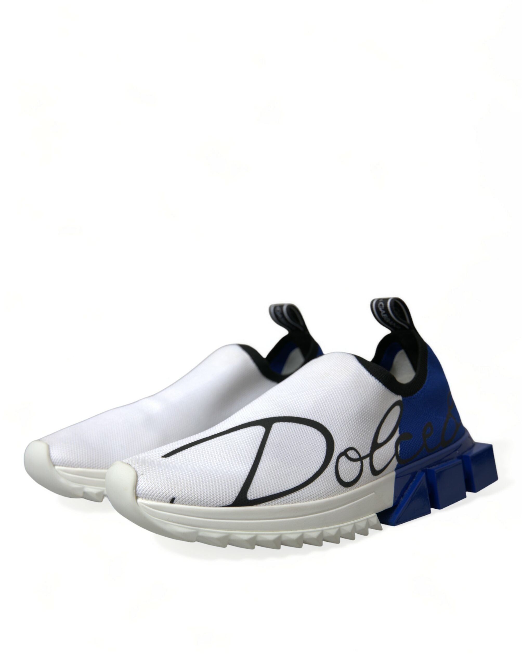 Dolce & Gabbana Chic Low Top Sorrento Sneakers in Blau und Weiß