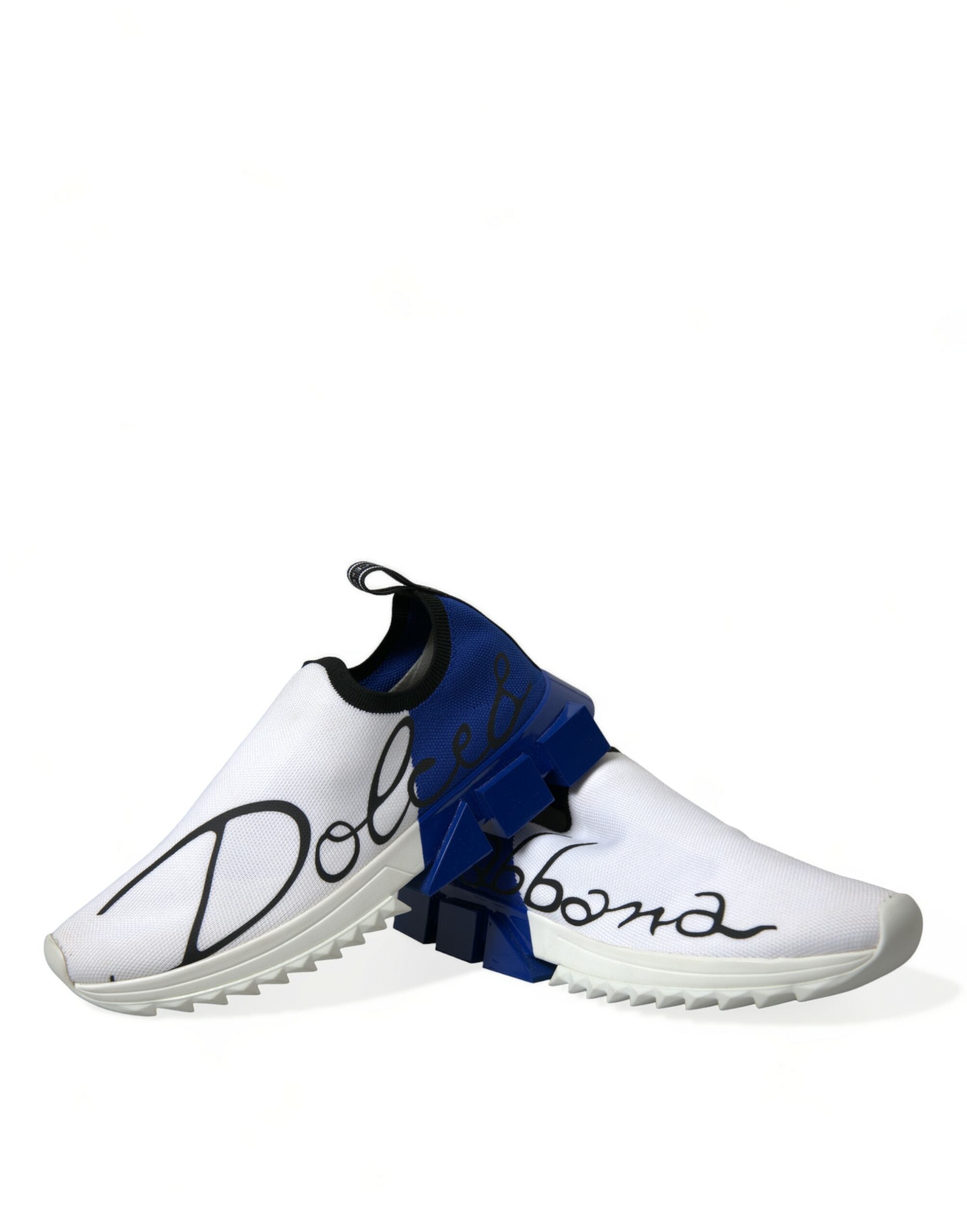 Dolce & Gabbana Chic Low Top Sorrento Sneakers in Blau und Weiß