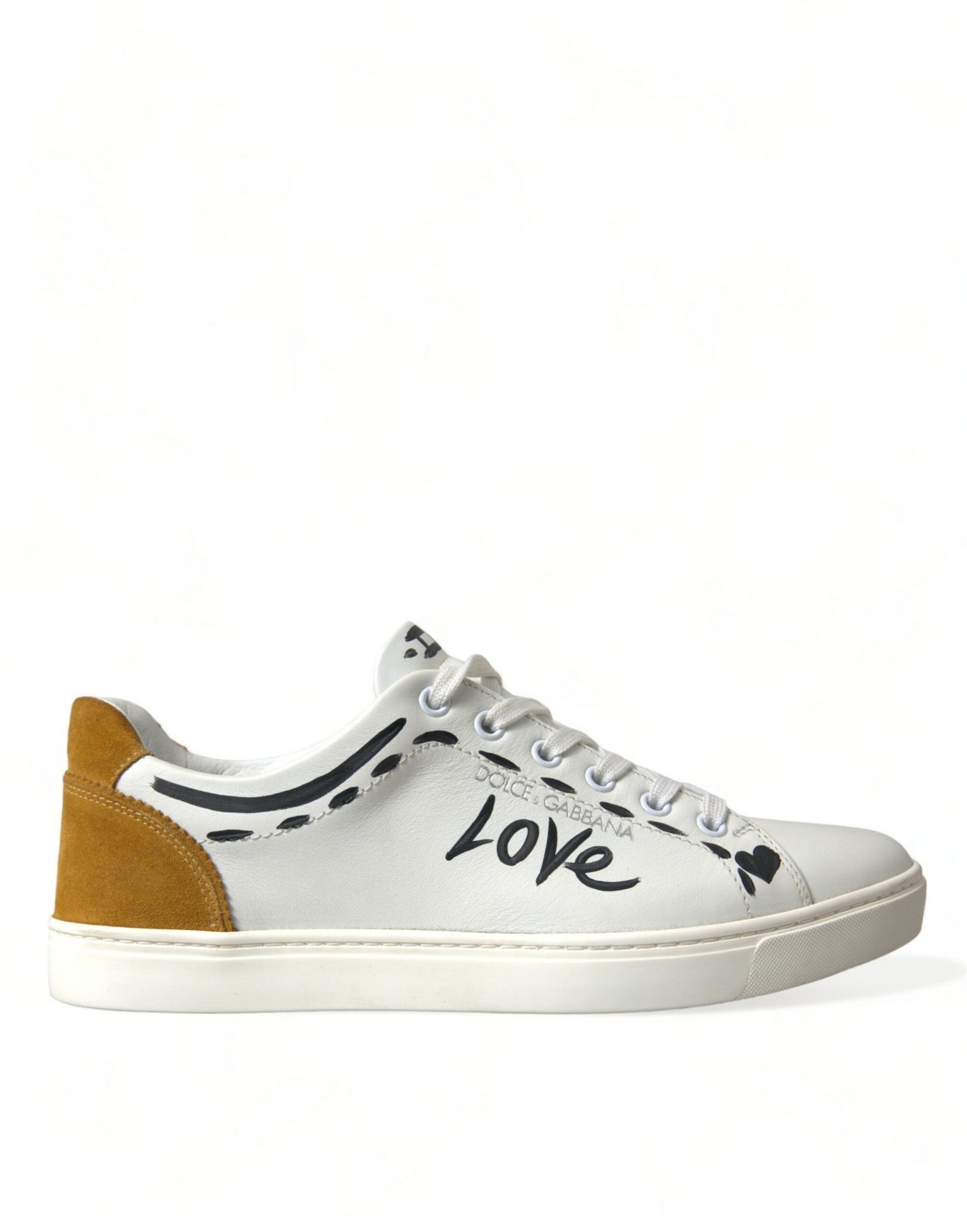 Dolce & Gabbana – Elegante weiße Low-Top-Sneakers aus Leder