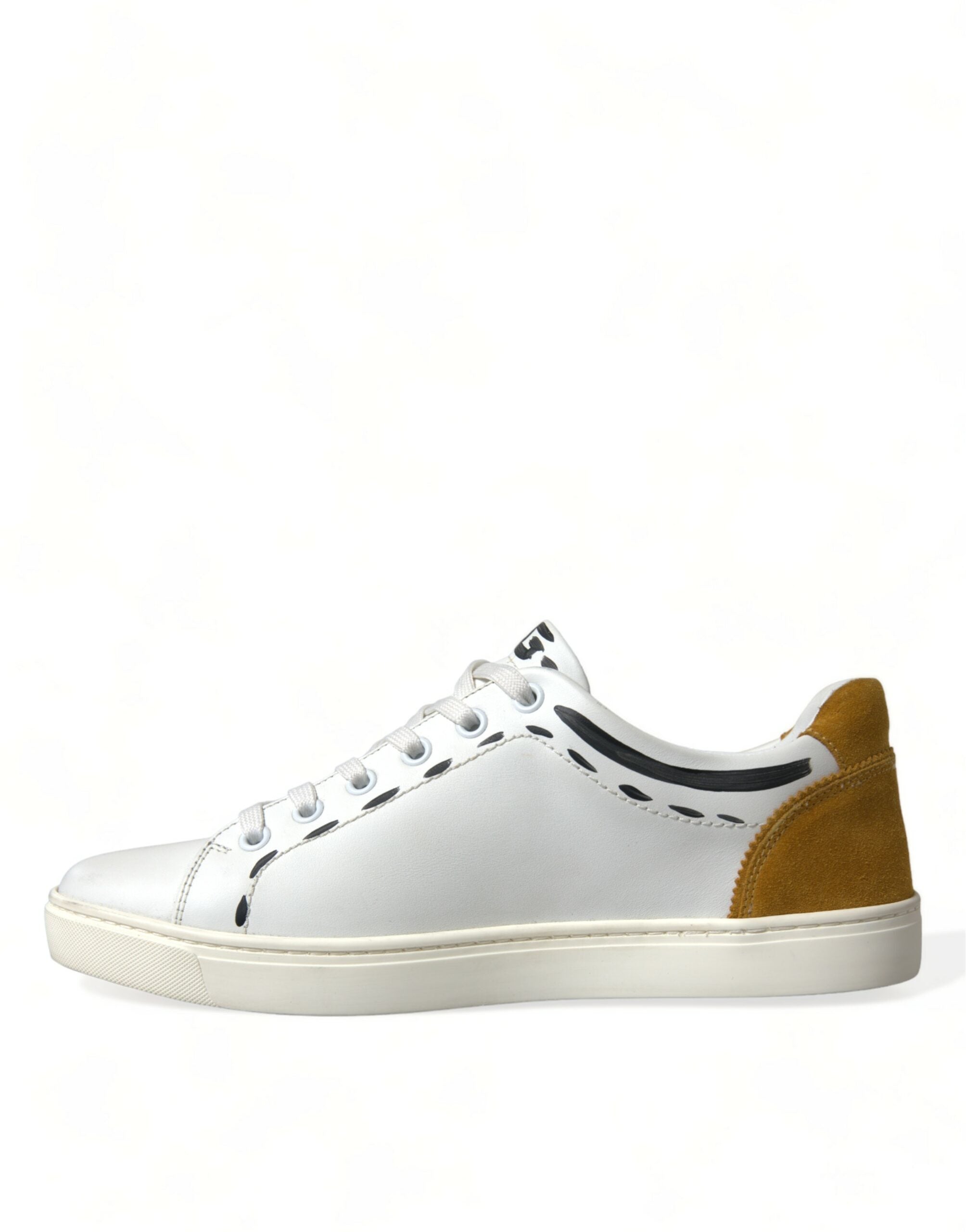 Dolce & Gabbana – Elegante weiße Low-Top-Sneakers aus Leder