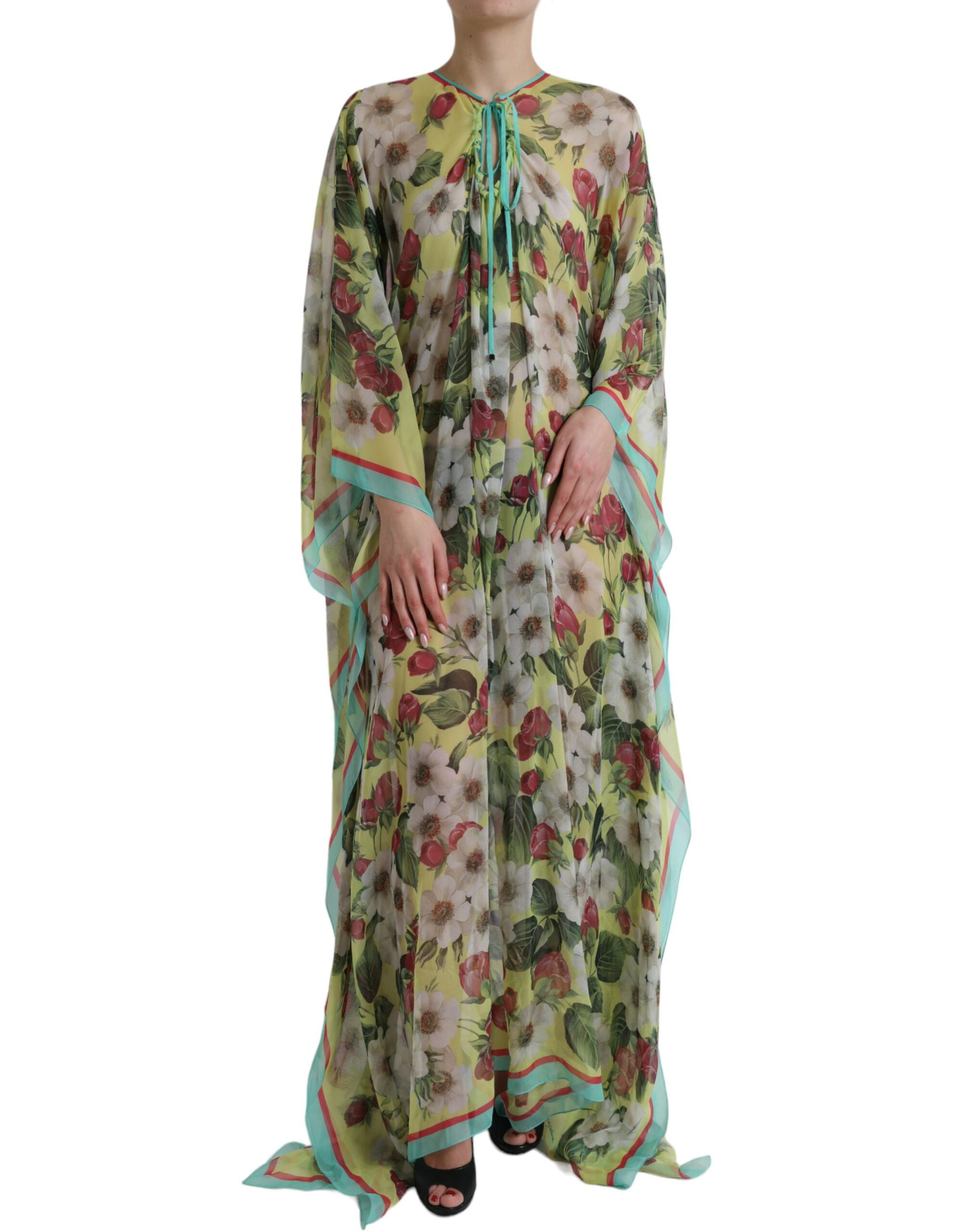 Rochie maxi elegantă din mătase florală Dolce & Gabbana