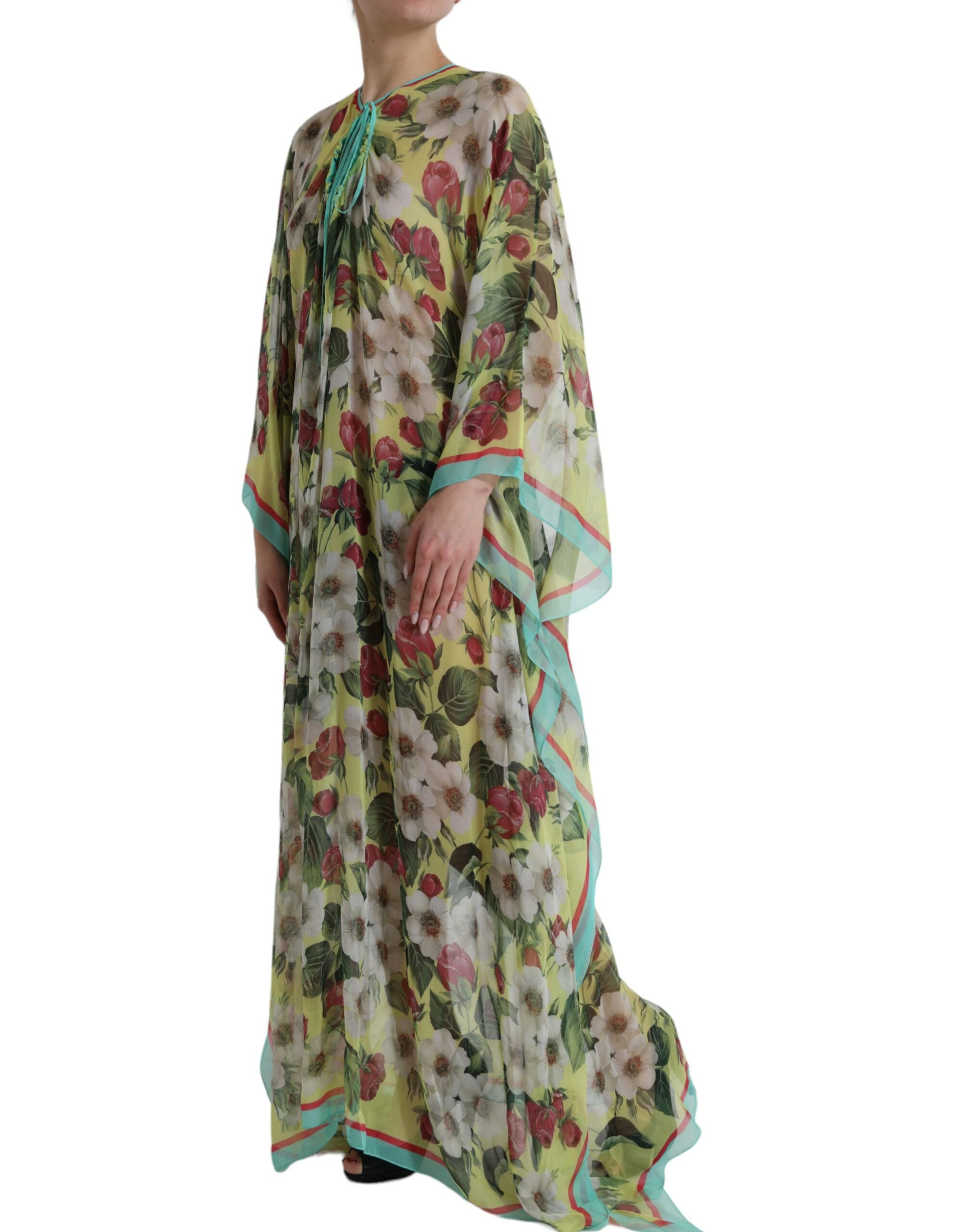 Rochie maxi elegantă din mătase florală Dolce & Gabbana