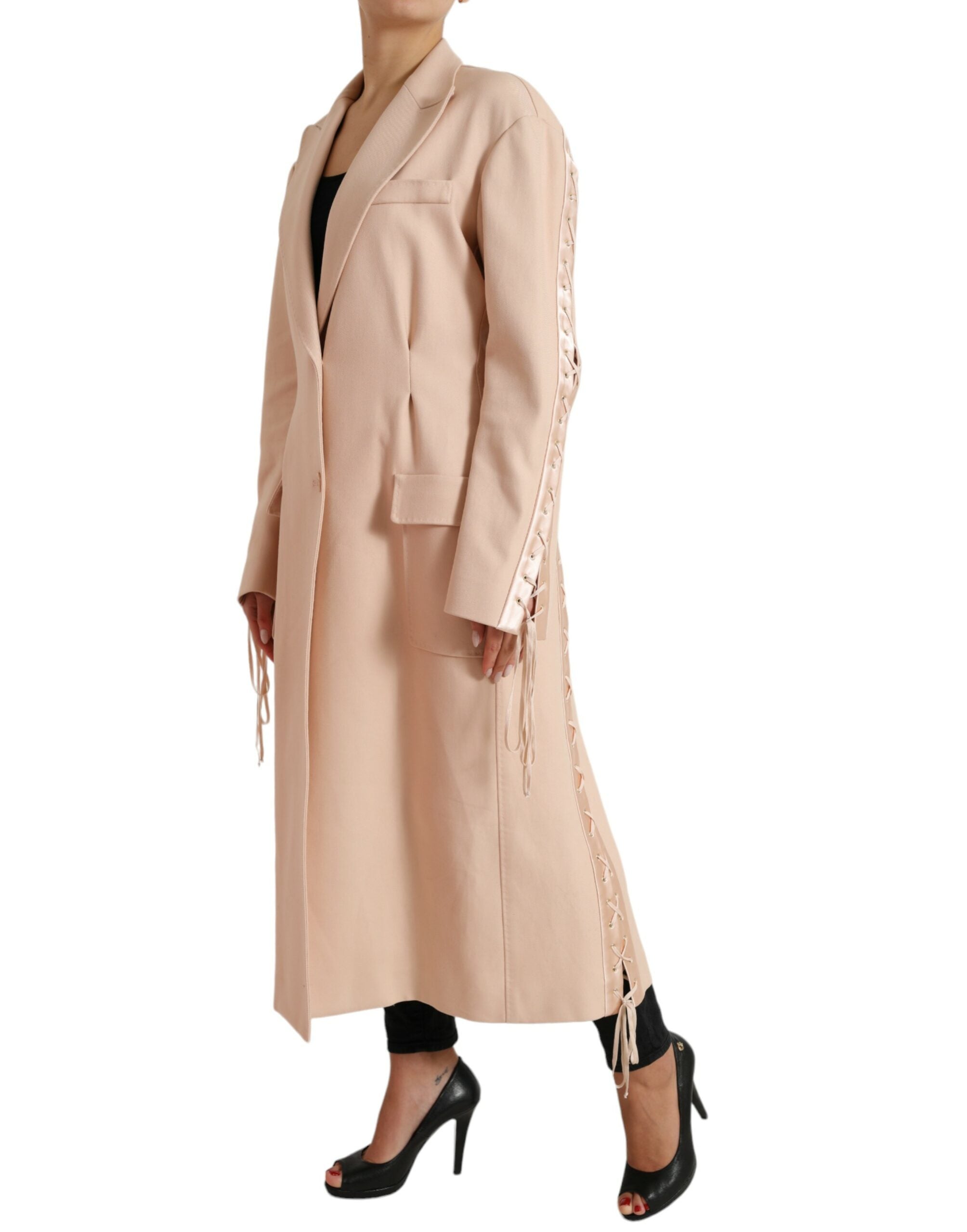 Dolce & Gabbana Eleganter beiger einreihiger Trenchcoat