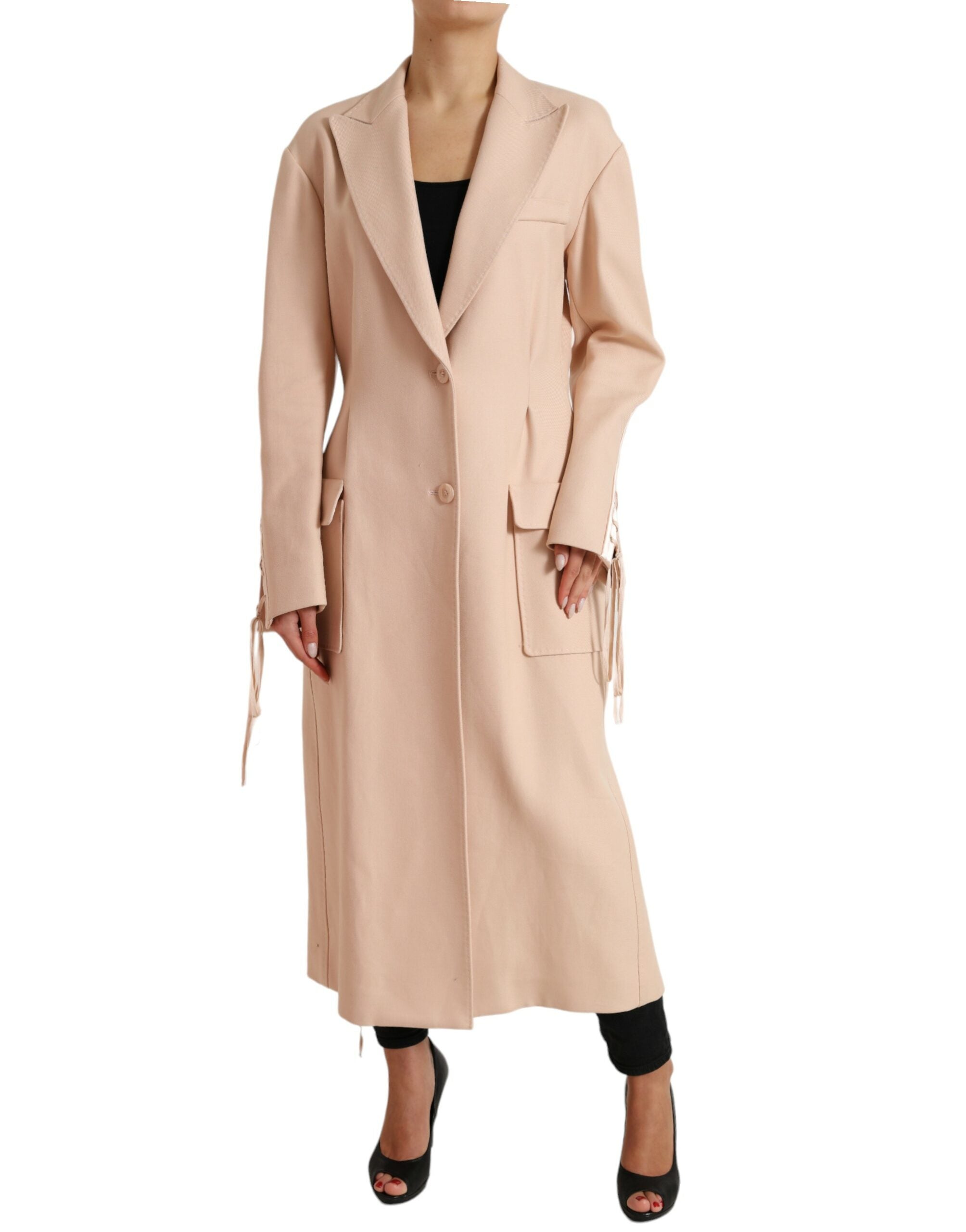Dolce & Gabbana Eleganter beiger einreihiger Trenchcoat