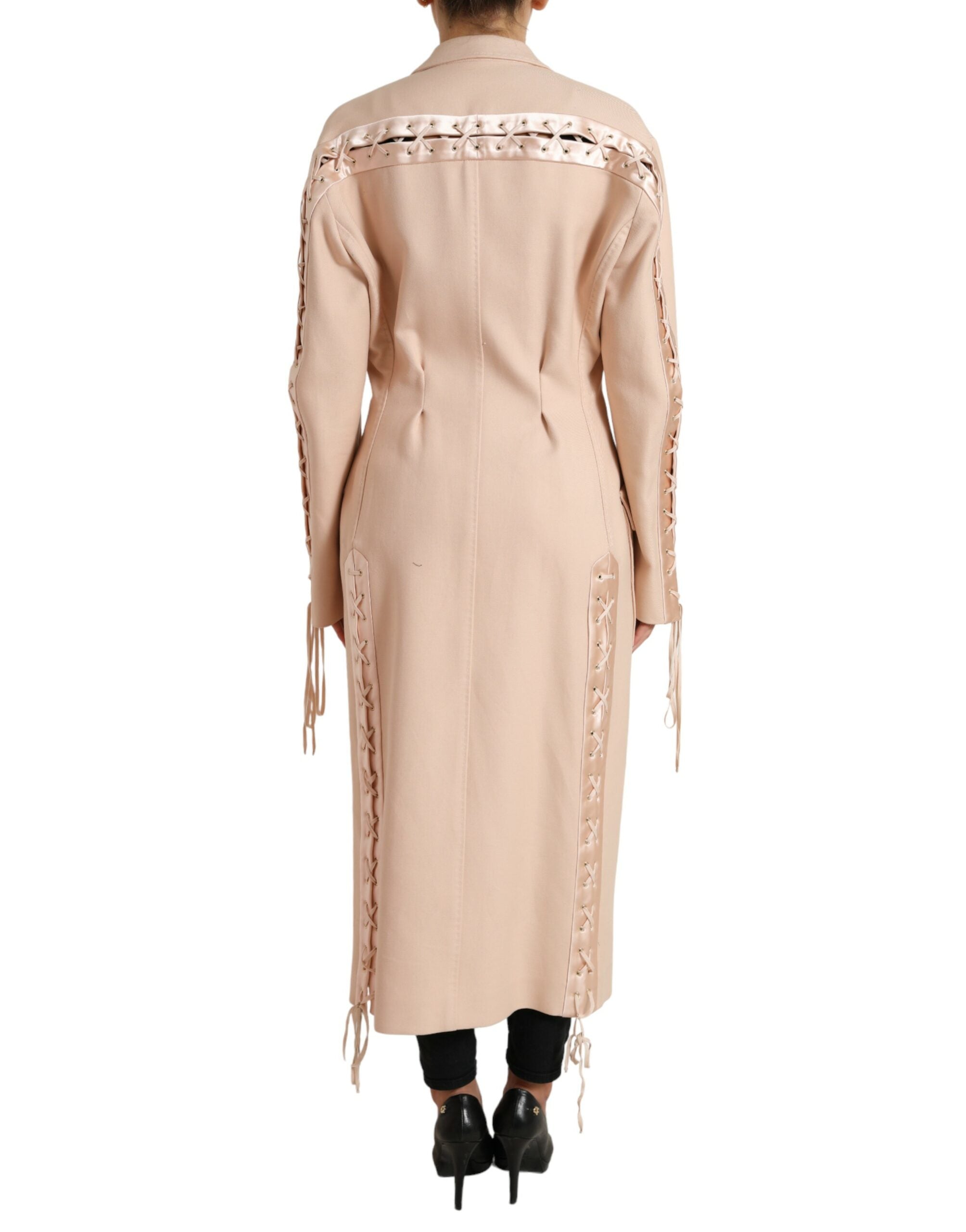Dolce & Gabbana Eleganter beiger einreihiger Trenchcoat