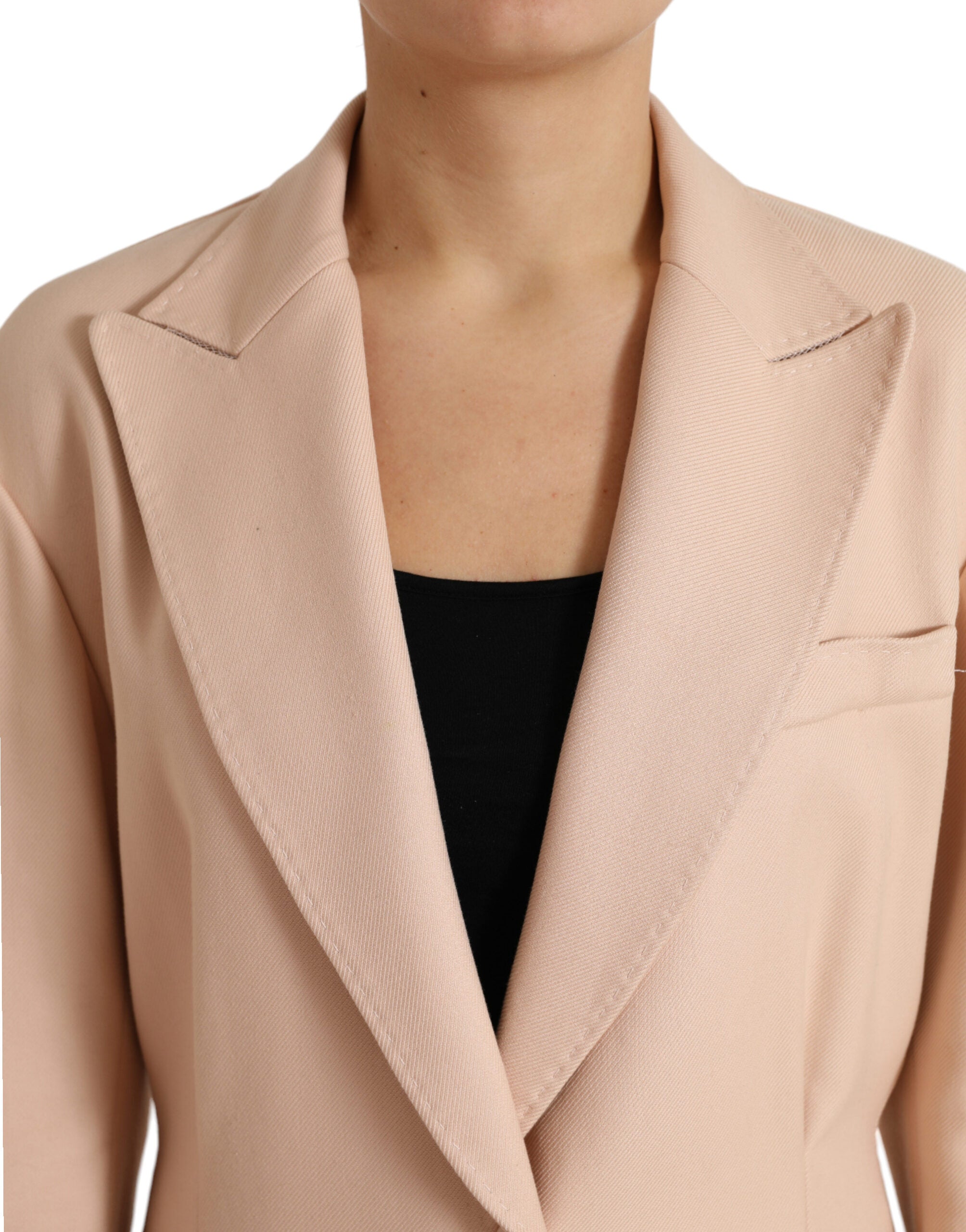 Dolce & Gabbana Eleganter beiger einreihiger Trenchcoat