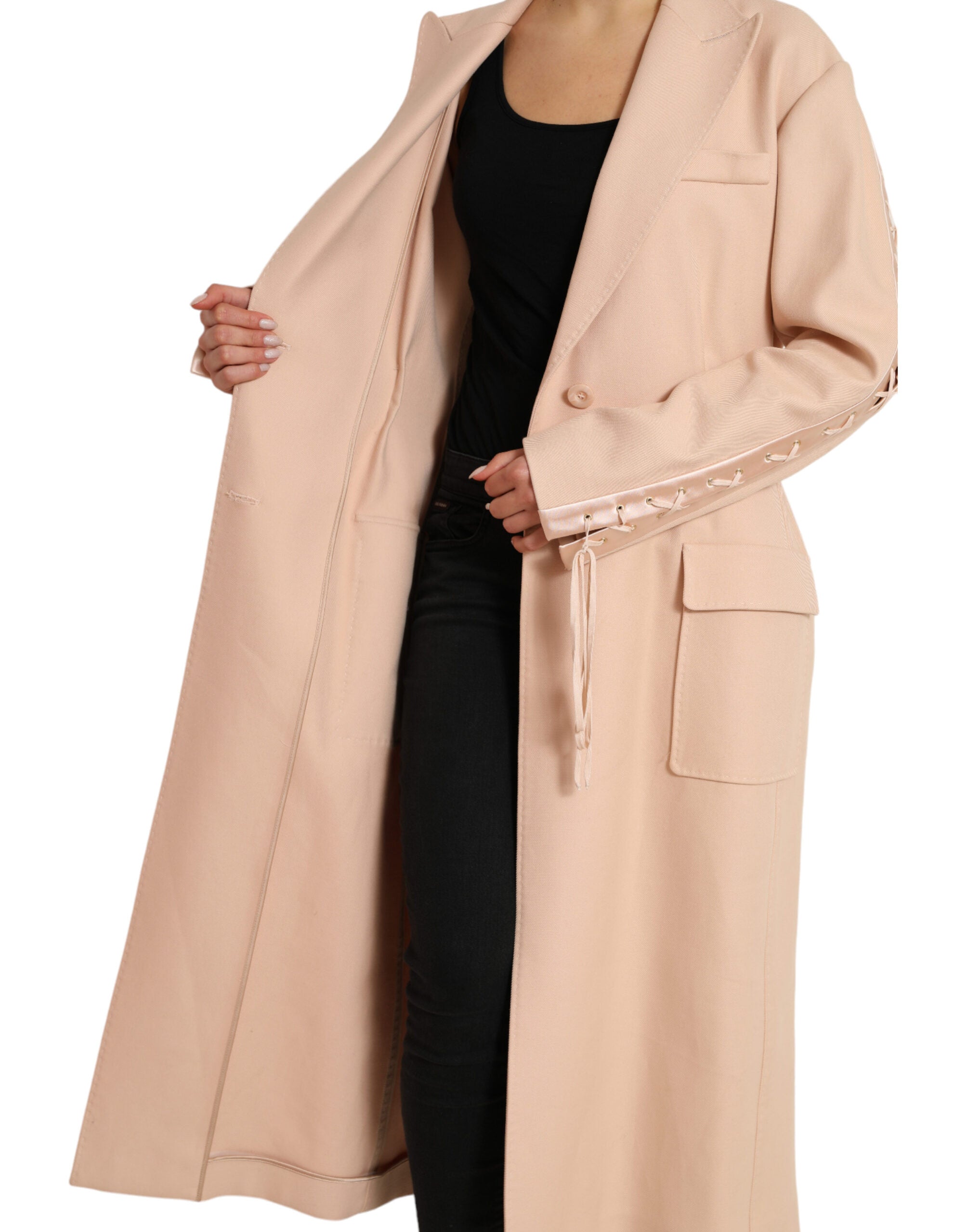 Dolce & Gabbana Eleganter beiger einreihiger Trenchcoat