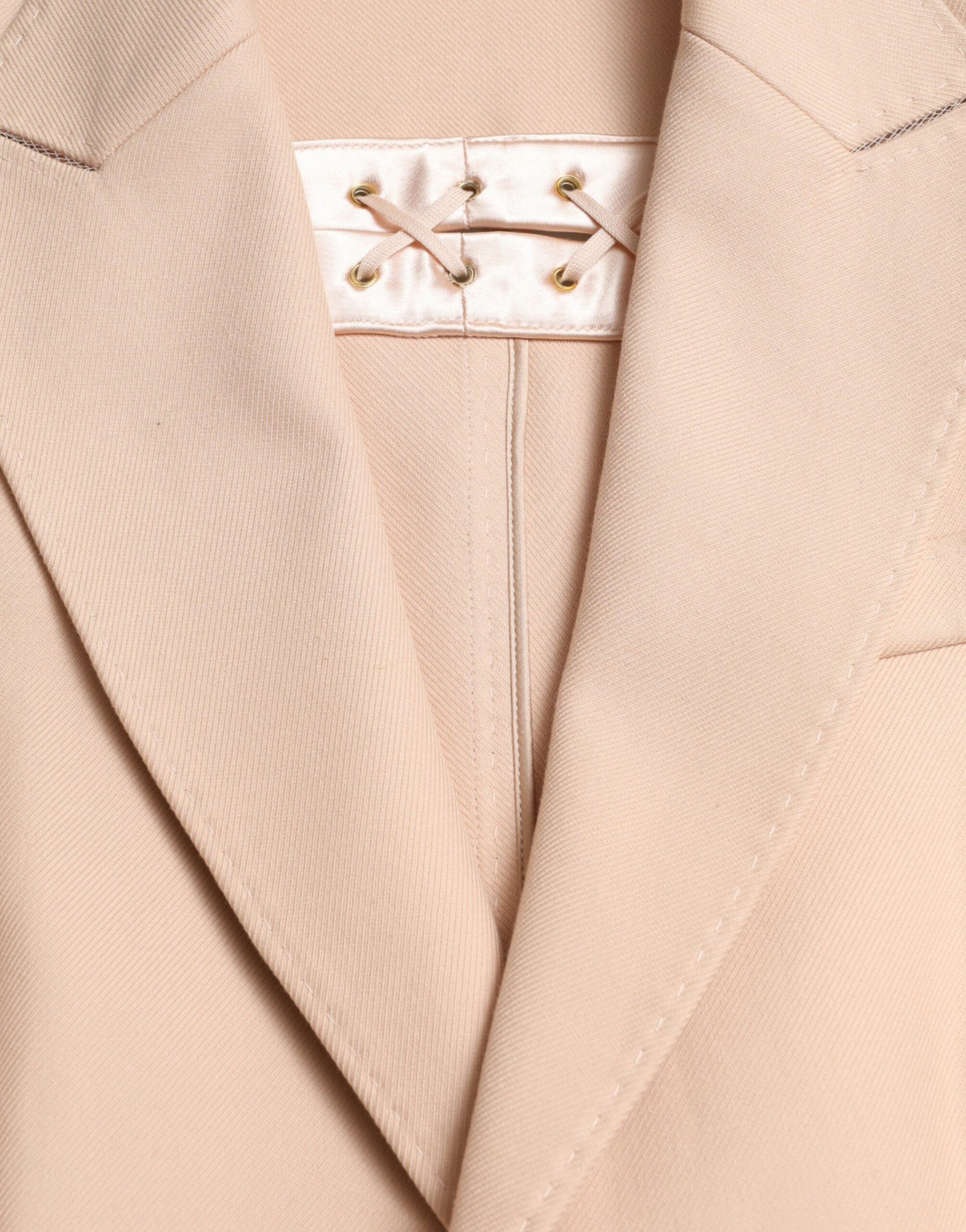Dolce & Gabbana Eleganter beiger einreihiger Trenchcoat