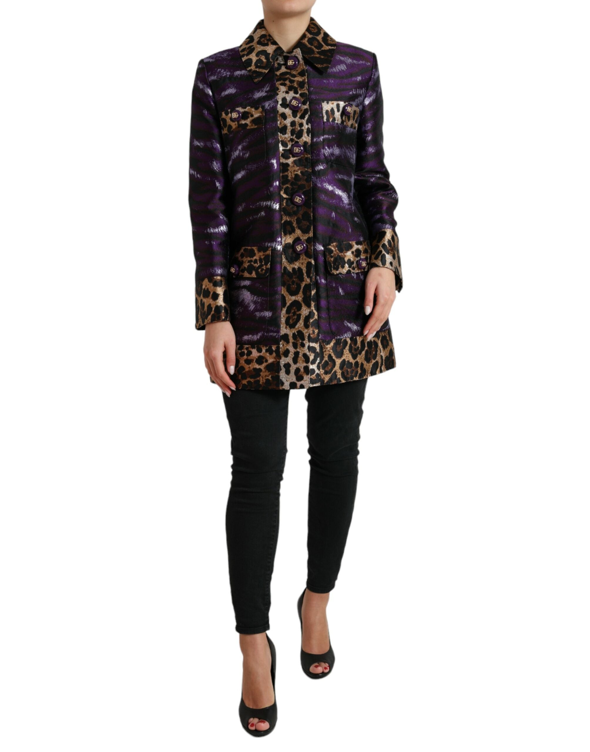 Dolce & Gabbana – Exquisiter Jacquard-Trenchcoat mit Tigermotiv