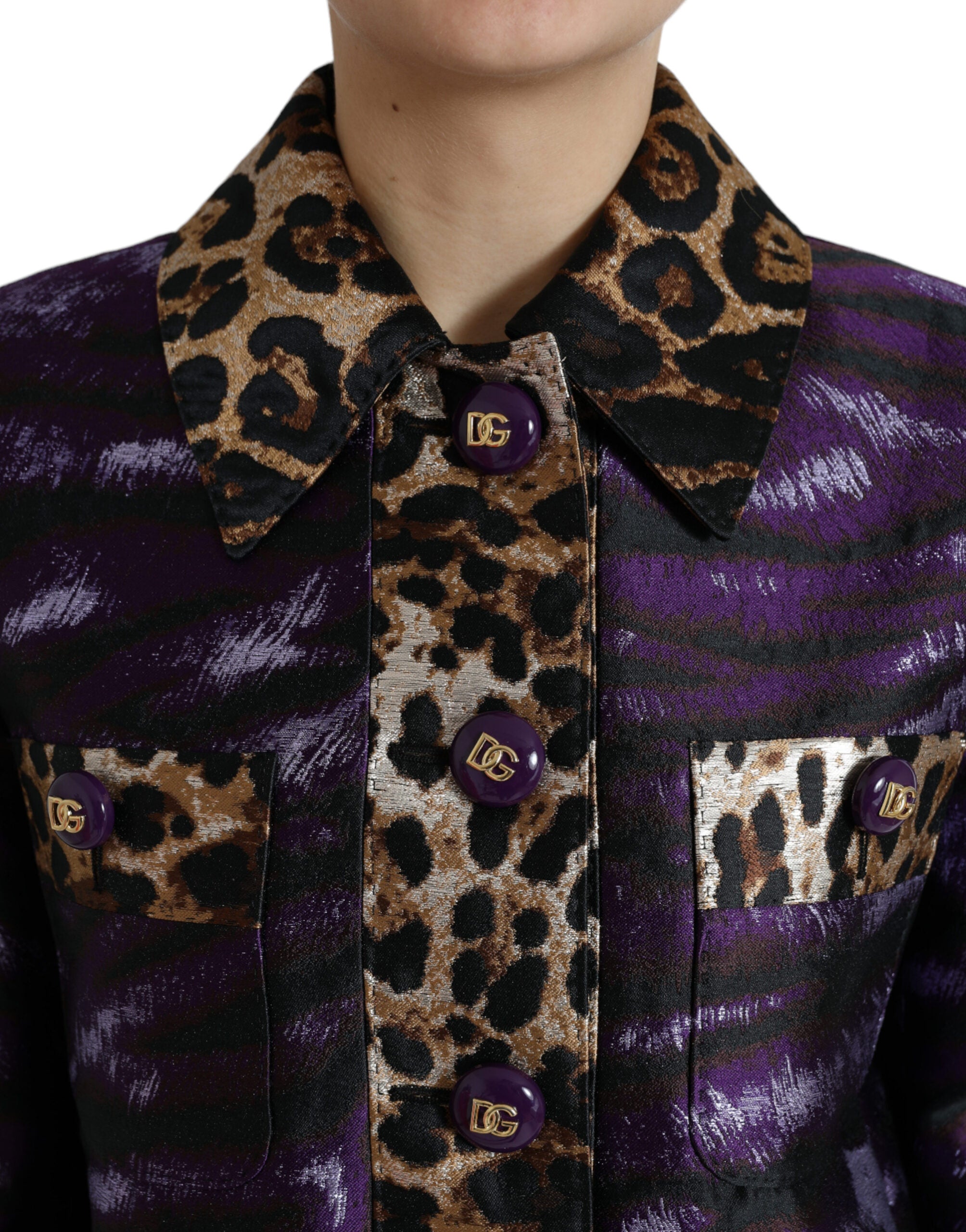 Dolce & Gabbana – Exquisiter Jacquard-Trenchcoat mit Tigermotiv