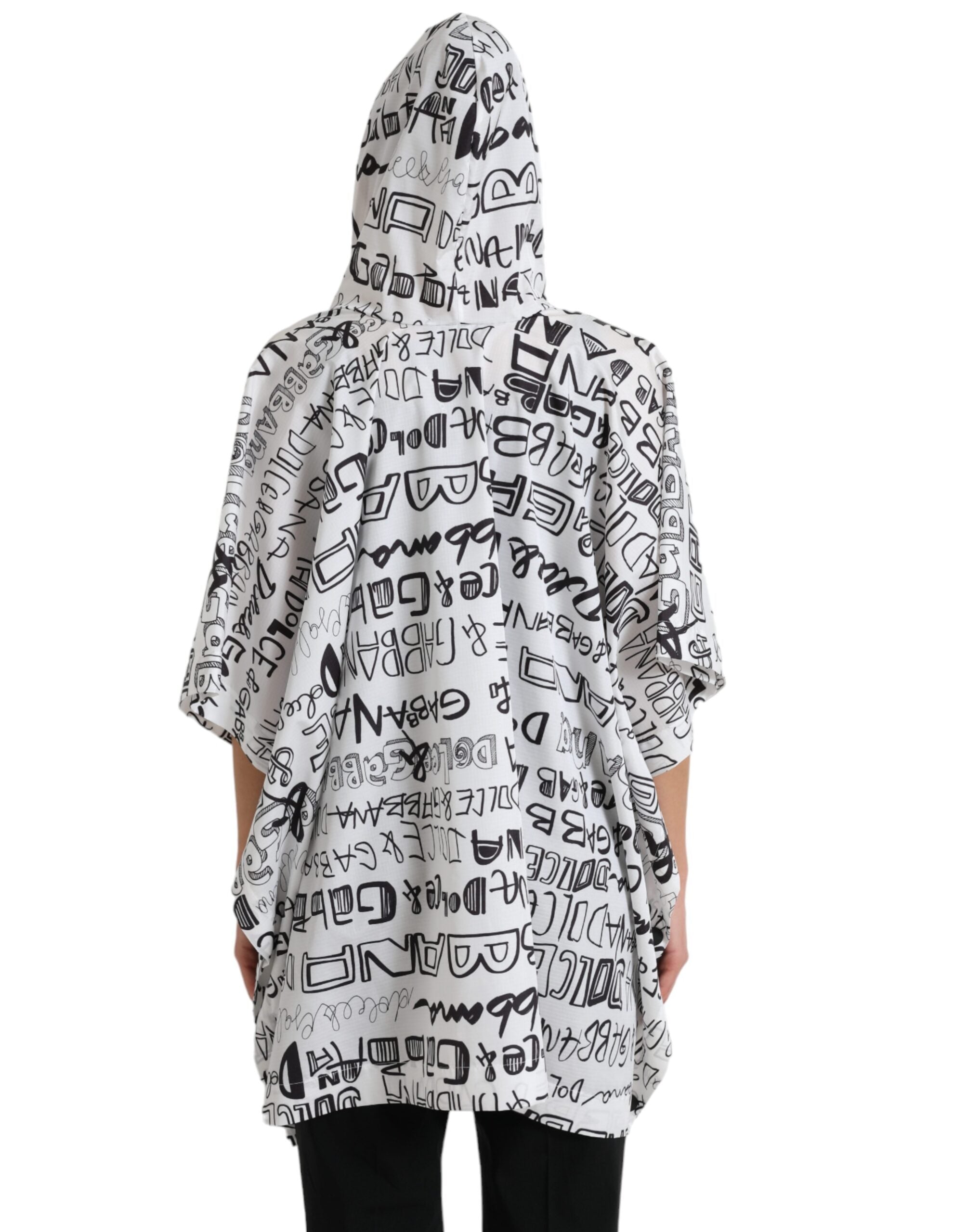 Dolce & Gabbana Tricou Blouson Chic cu glugă și imprimeu cu logo