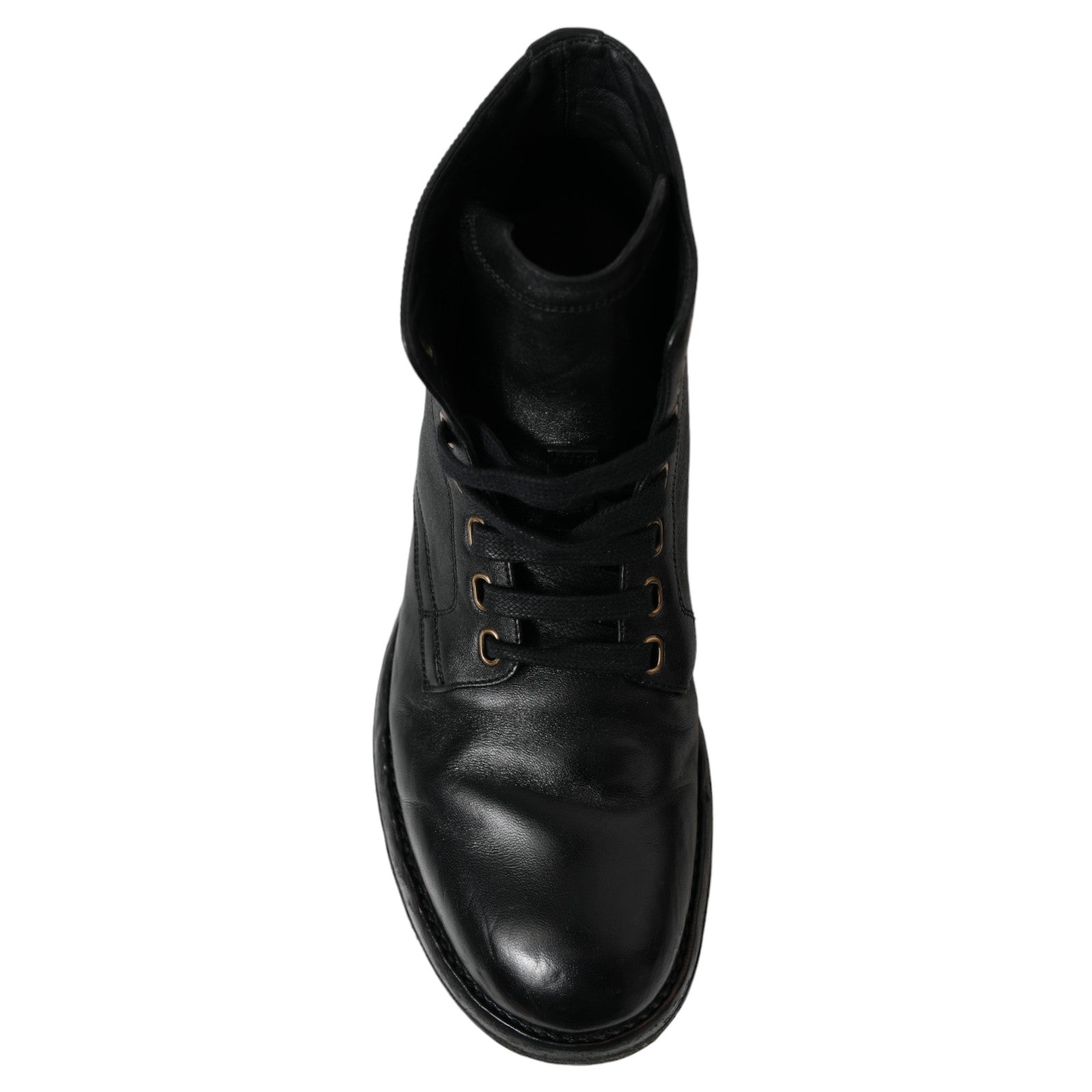 Dolce & Gabbana Elegante Stiefeletten aus schwarzem Pferdeleder