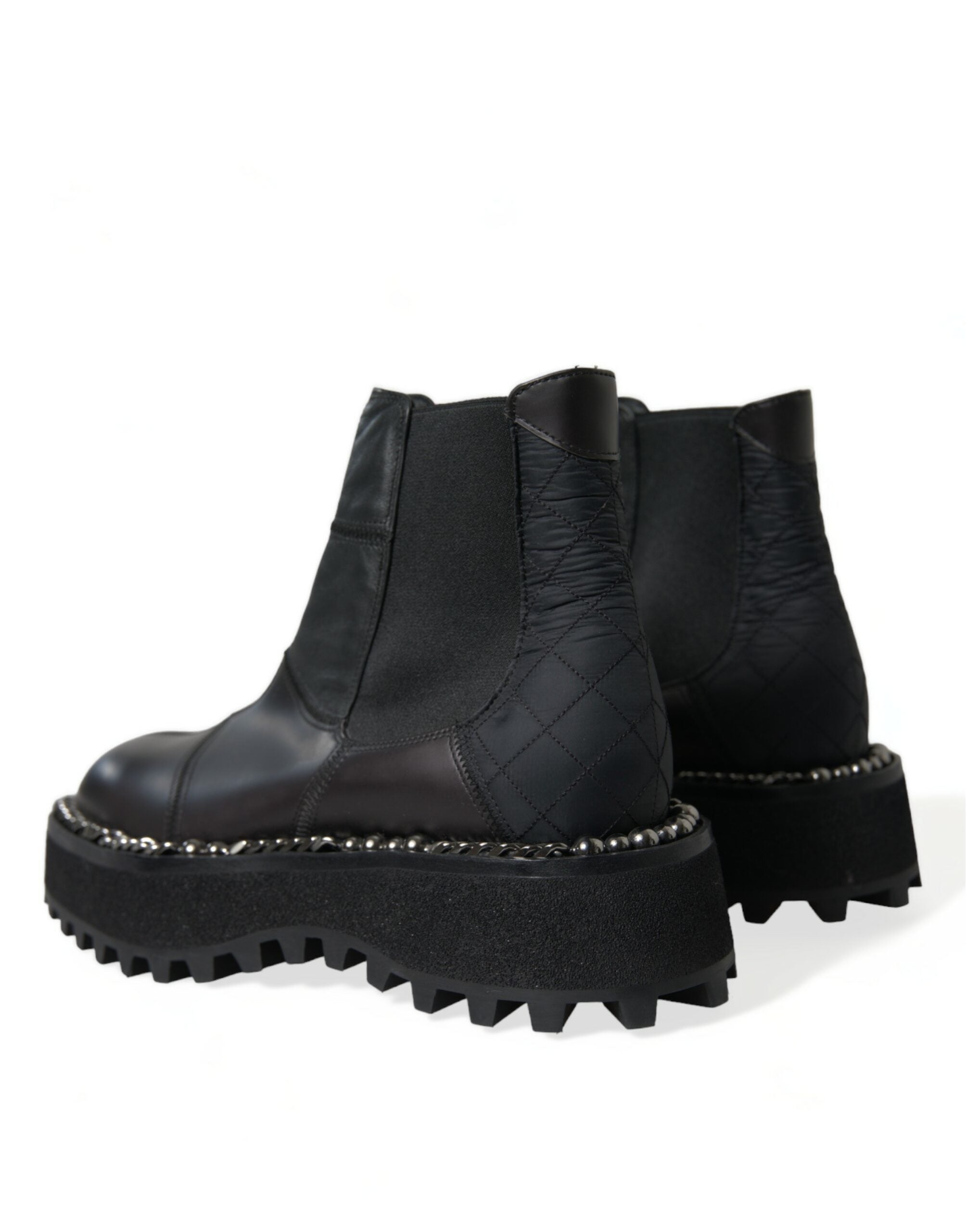 Dolce & Gabbana Elegante schwarze Chelsea-Slipper