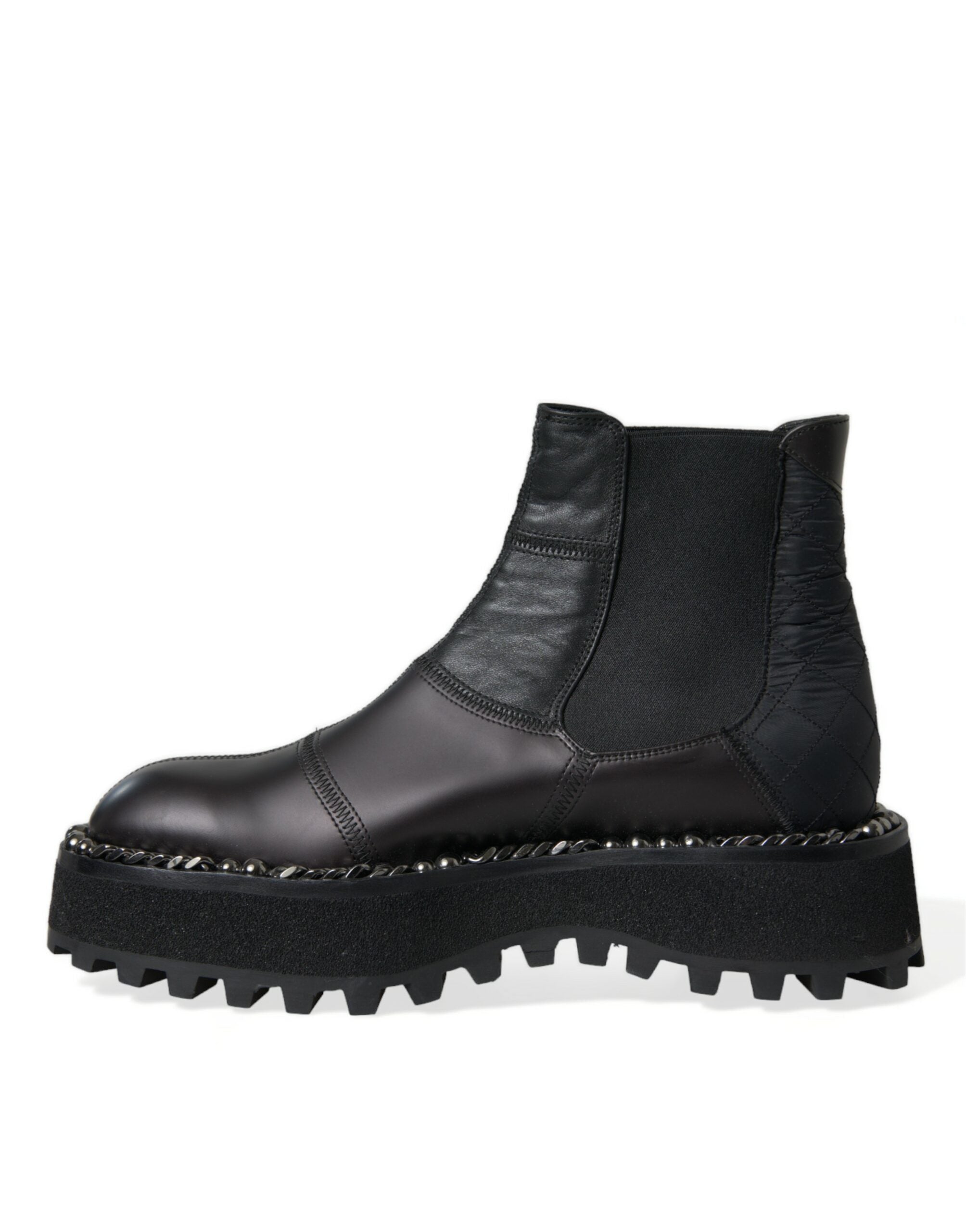 Dolce & Gabbana Elegante schwarze Chelsea-Slipper