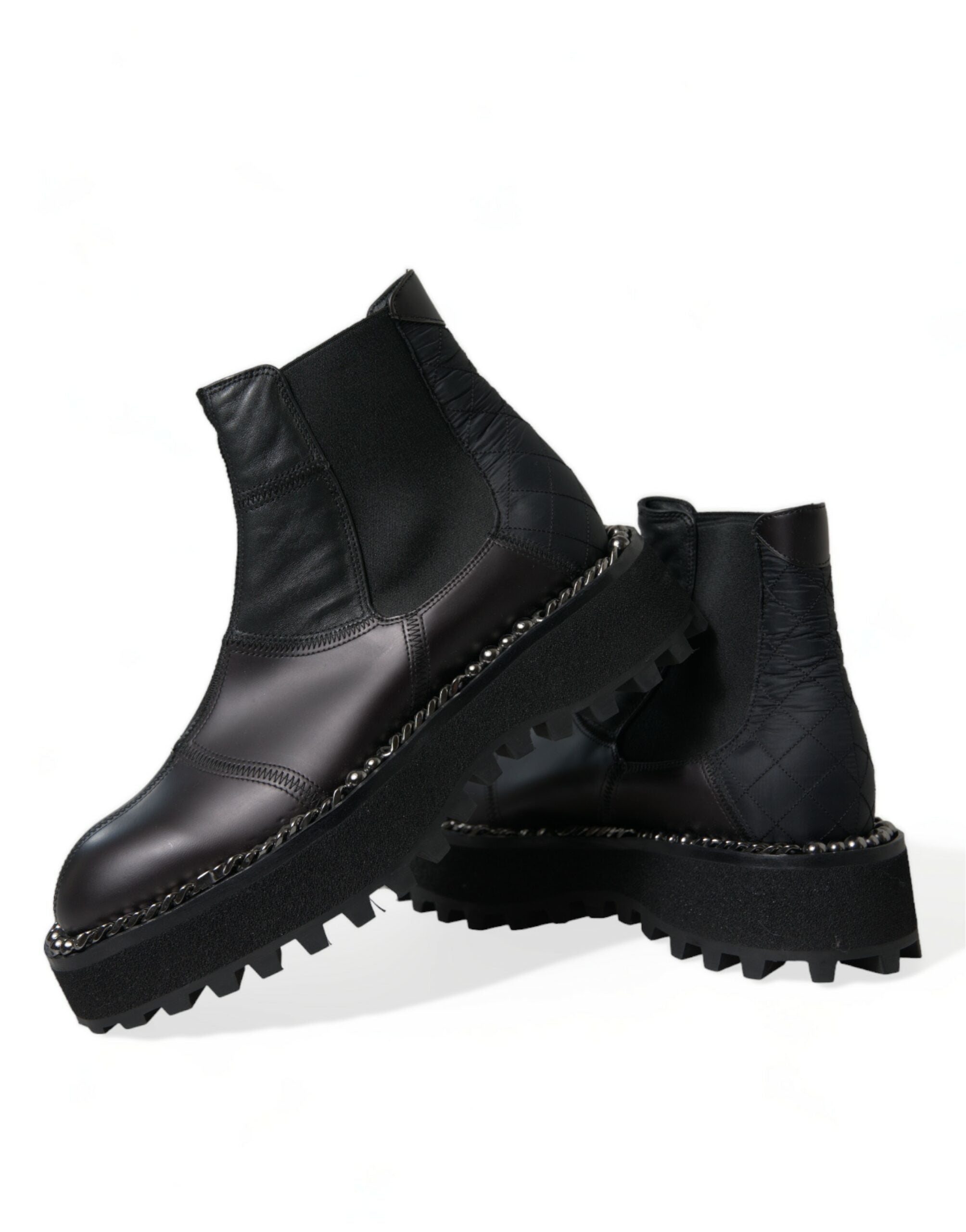 Dolce & Gabbana Elegante schwarze Chelsea-Slipper