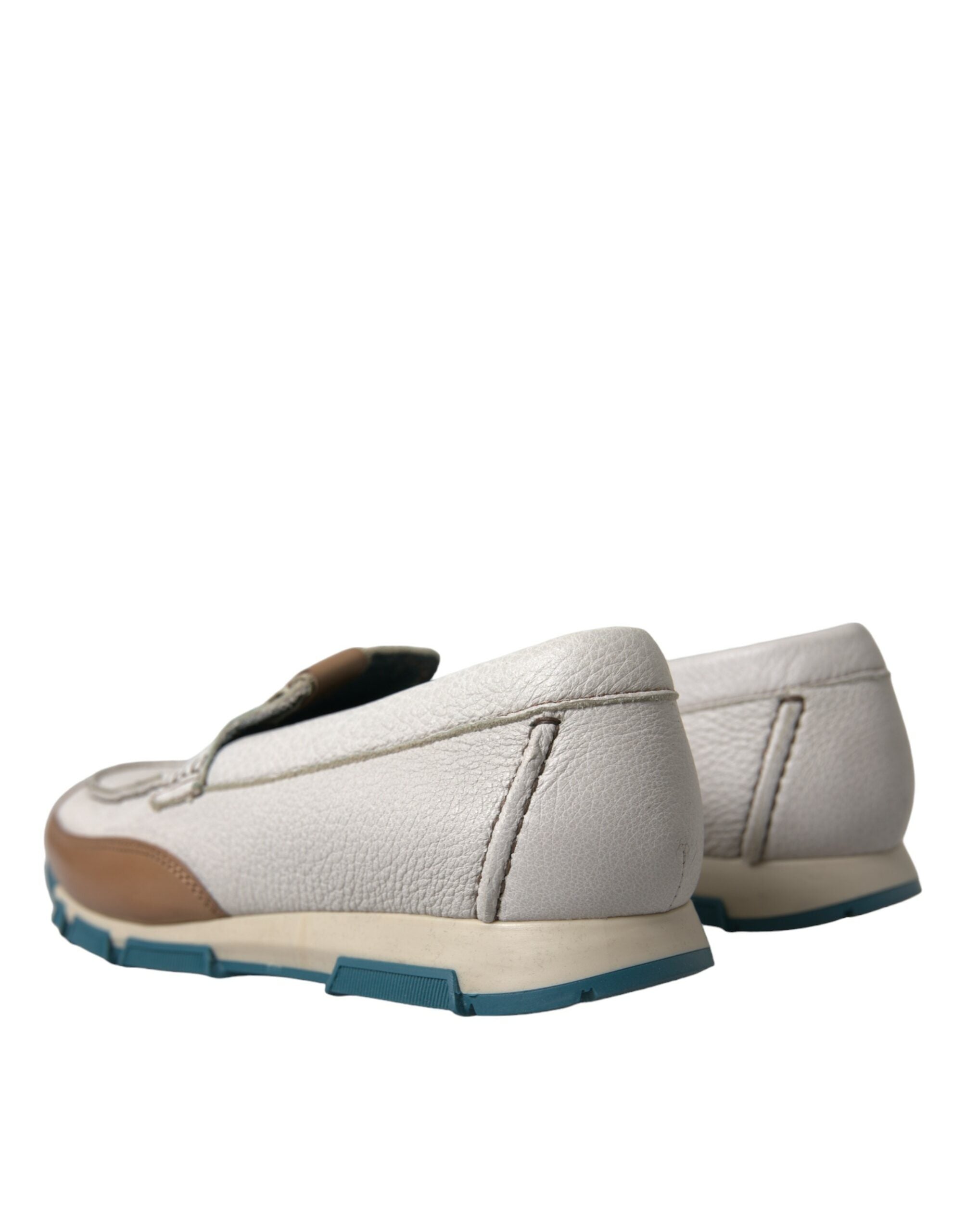 Dolce & Gabbana Elegante Loafer aus weißem Hirschleder