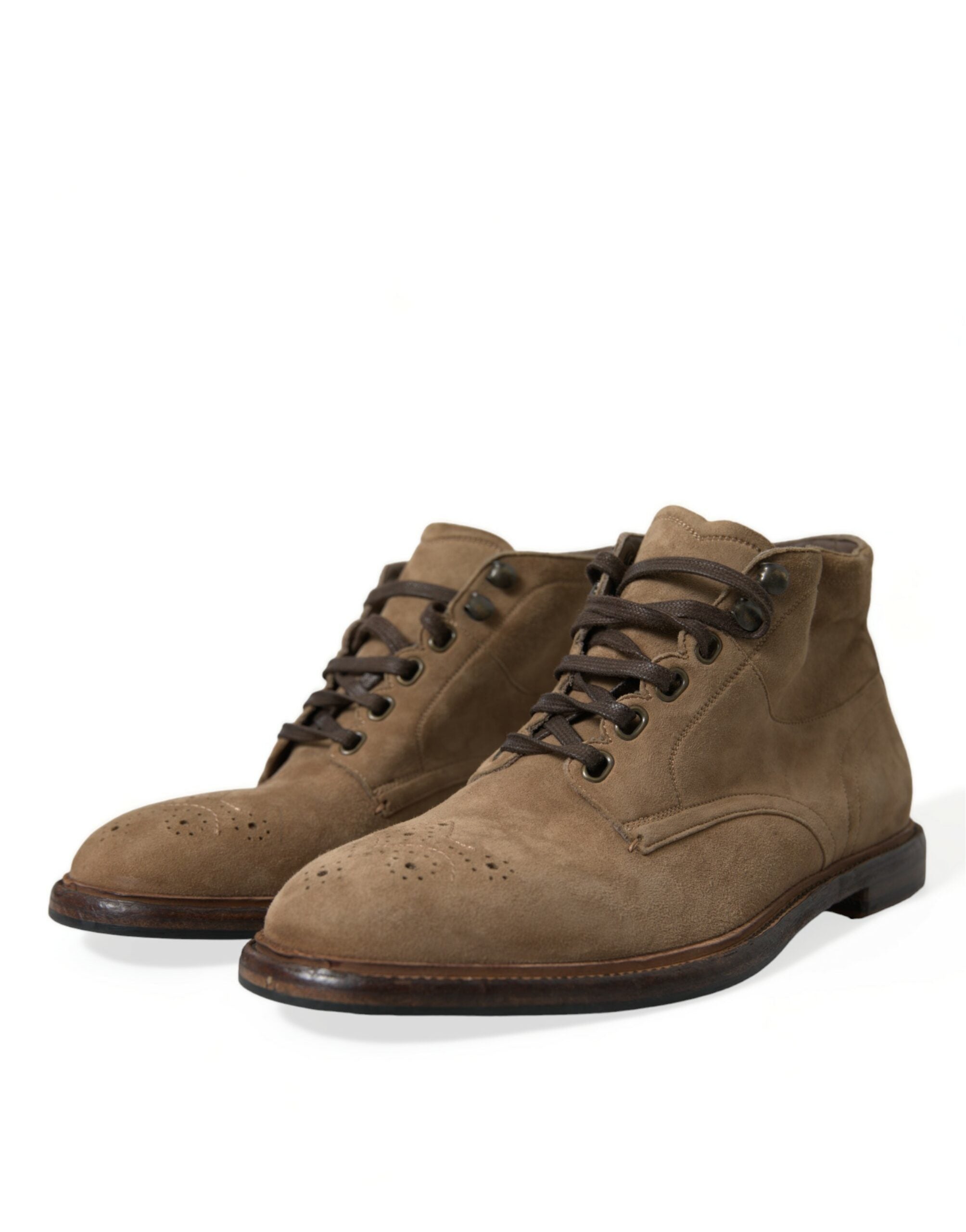Dolce & Gabbana Elegante Schnürstiefeletten aus Leder