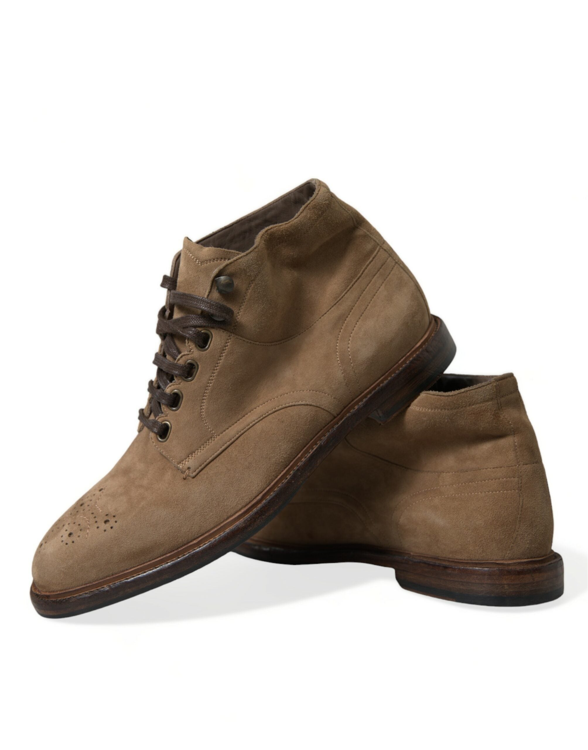 Dolce & Gabbana Elegante Schnürstiefeletten aus Leder