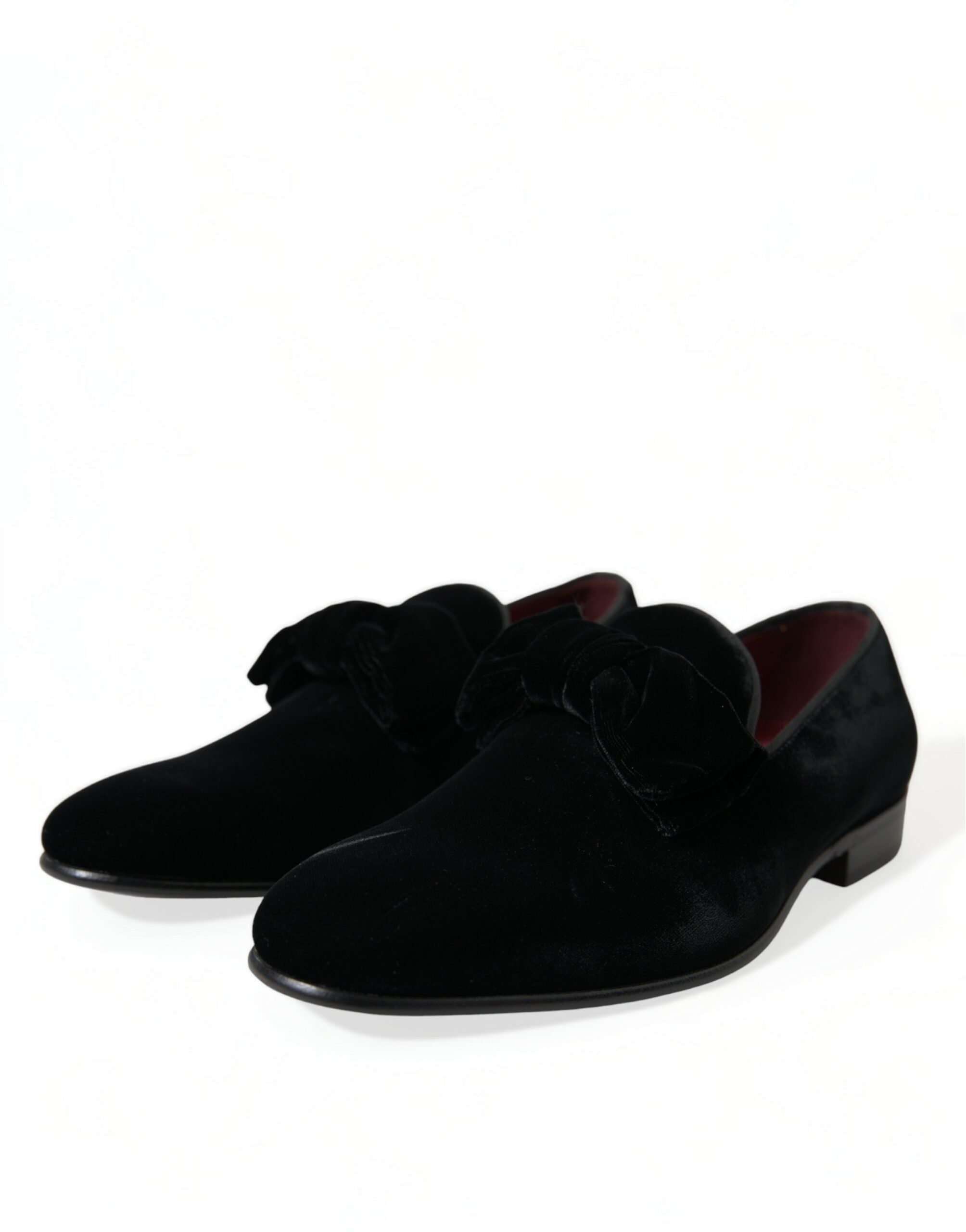 Mocasini eleganți din catifea neagră Dolce & Gabbana - Încălțăminte de lux pentru bărbați