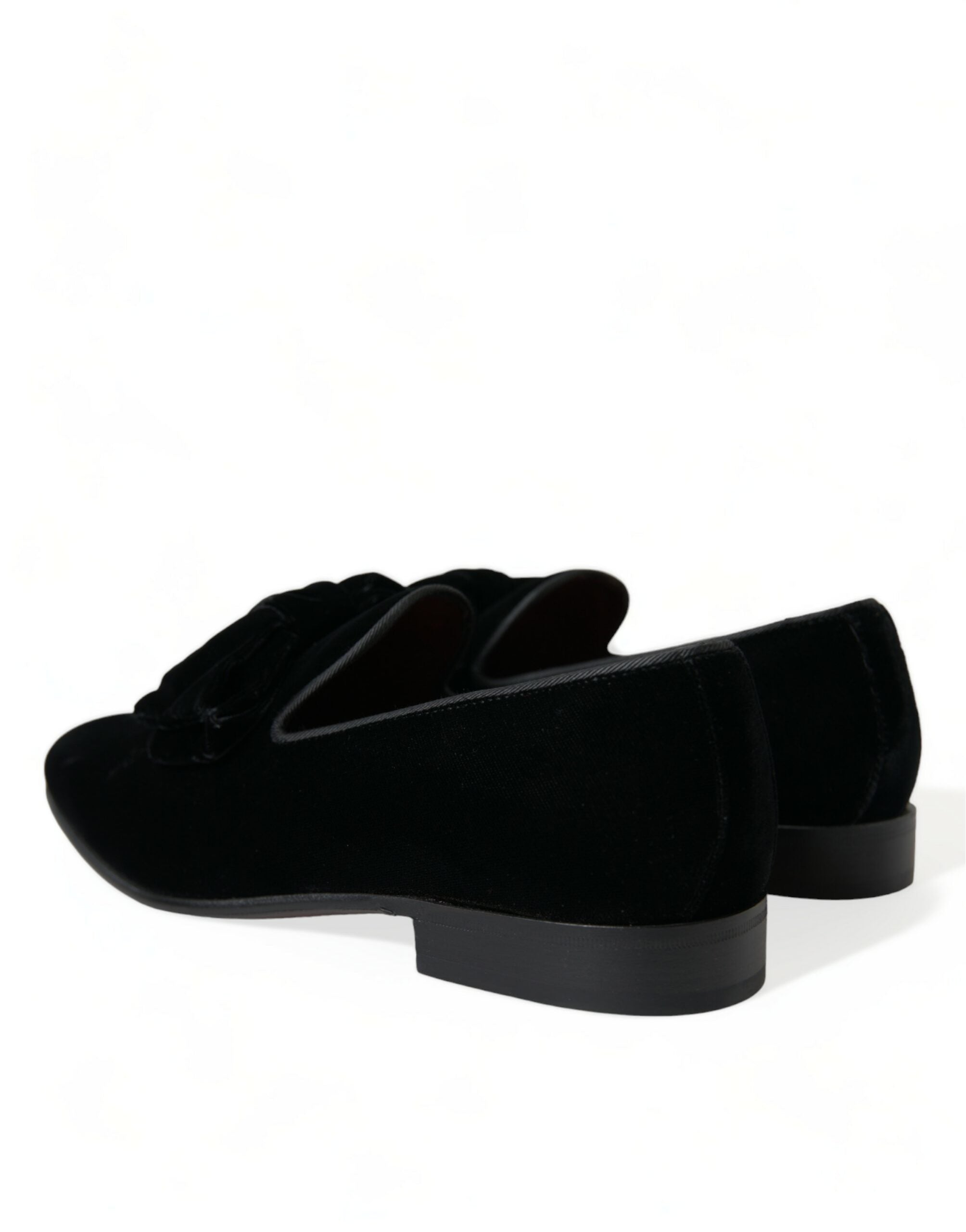 Mocasini eleganți din catifea neagră Dolce & Gabbana - Încălțăminte de lux pentru bărbați