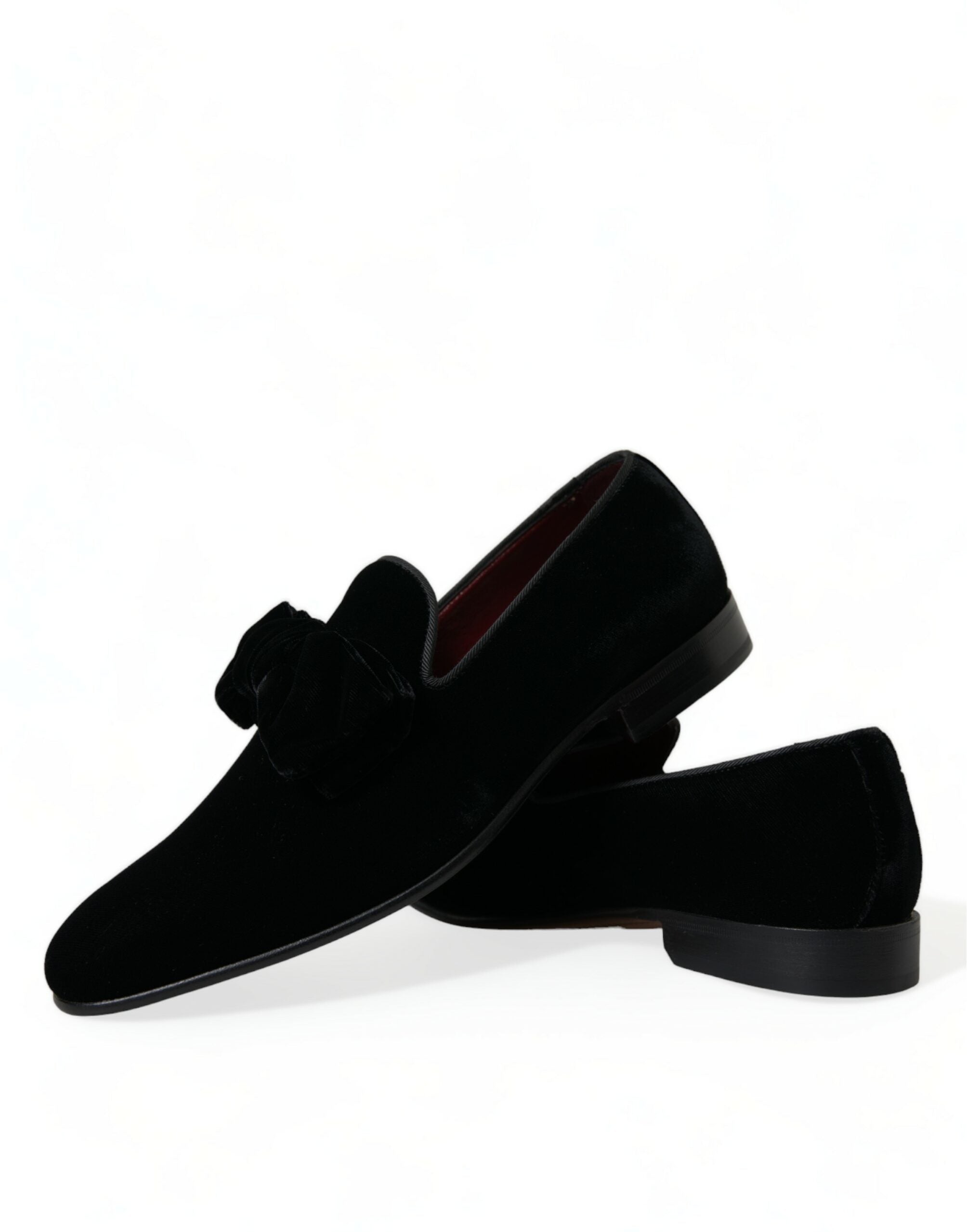 Mocasini eleganți din catifea neagră Dolce & Gabbana - Încălțăminte de lux pentru bărbați