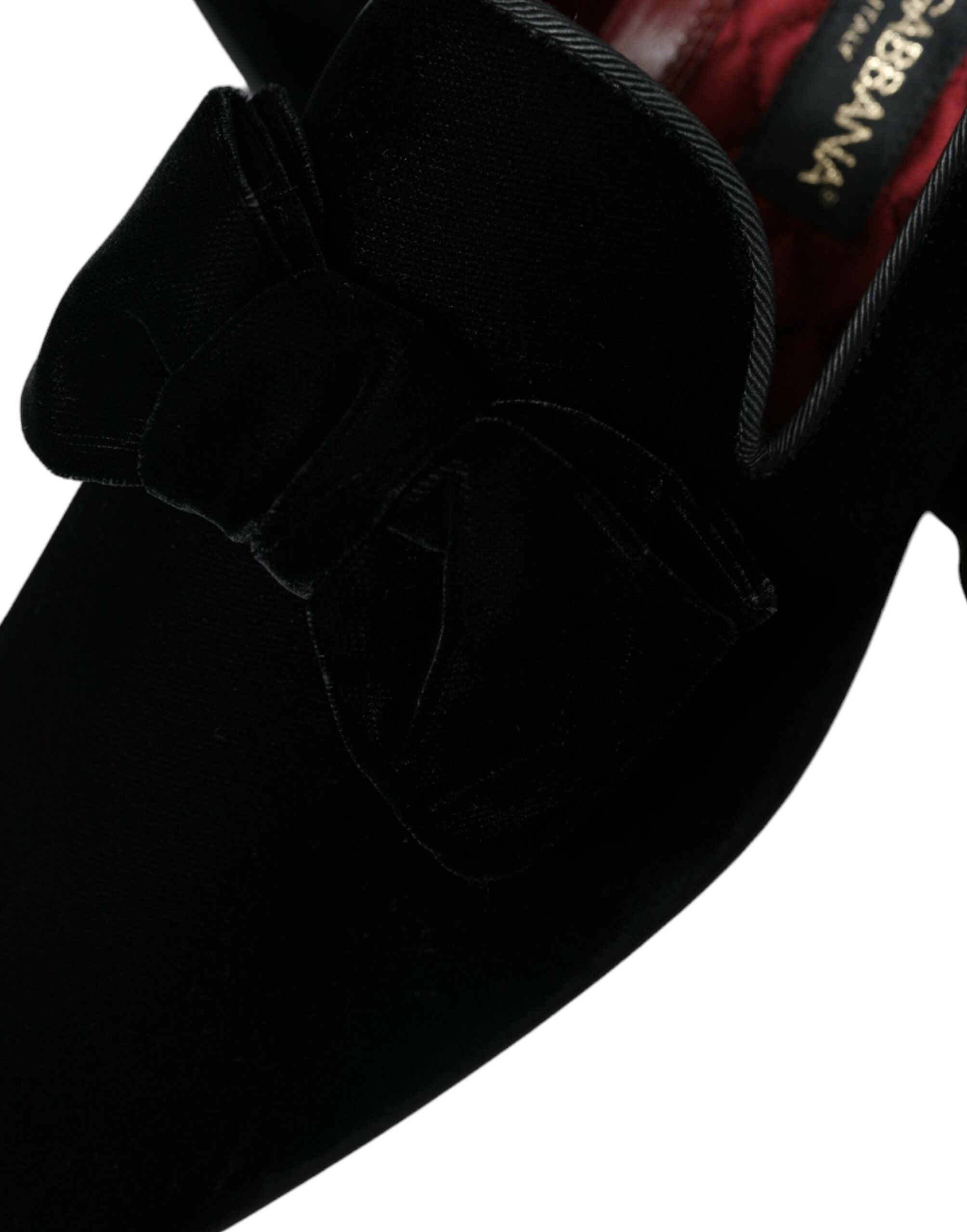 Mocasini eleganți din catifea neagră Dolce & Gabbana - Încălțăminte de lux pentru bărbați