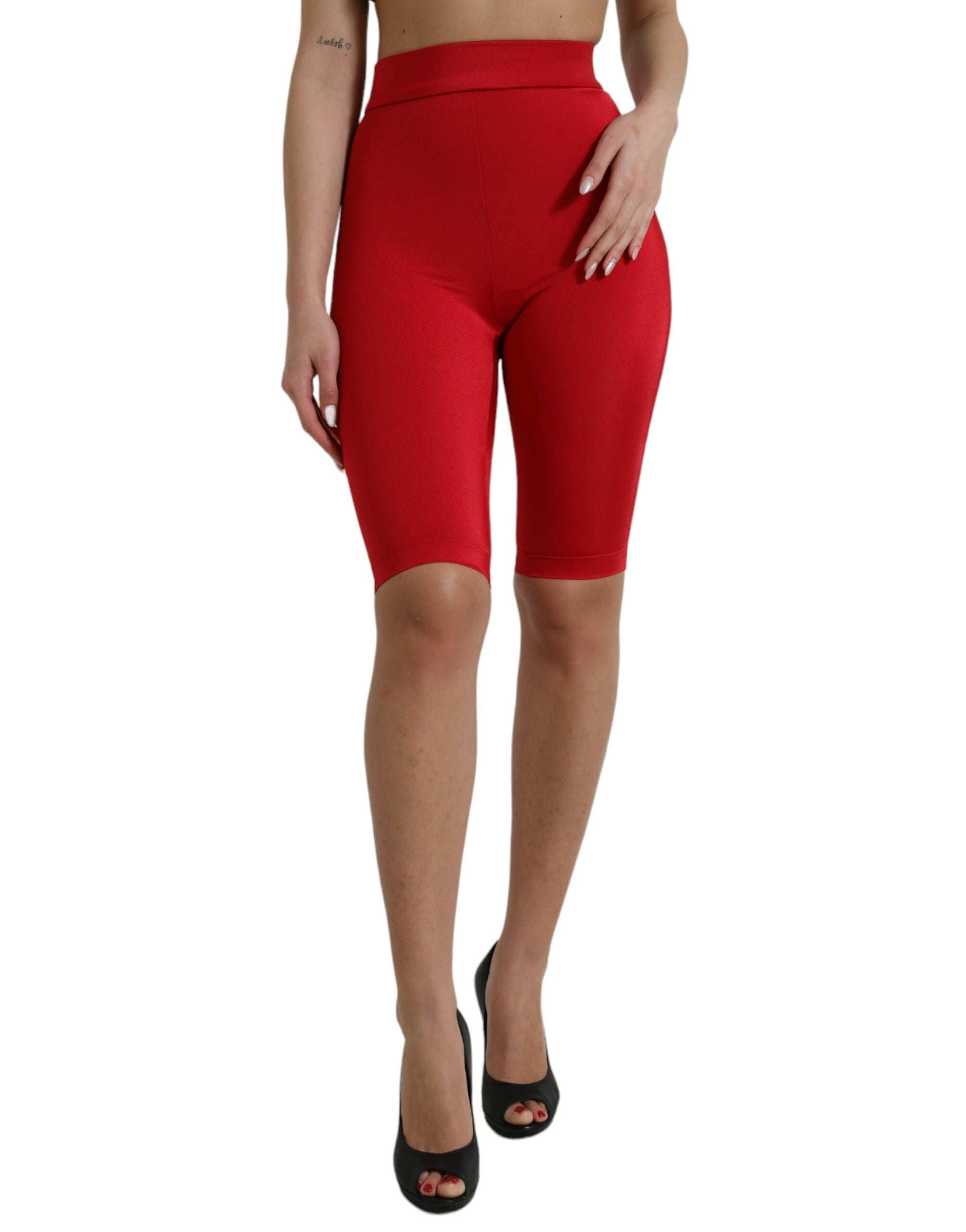 Dolce & Gabbana Schicke rote Leggings mit hoher Taille