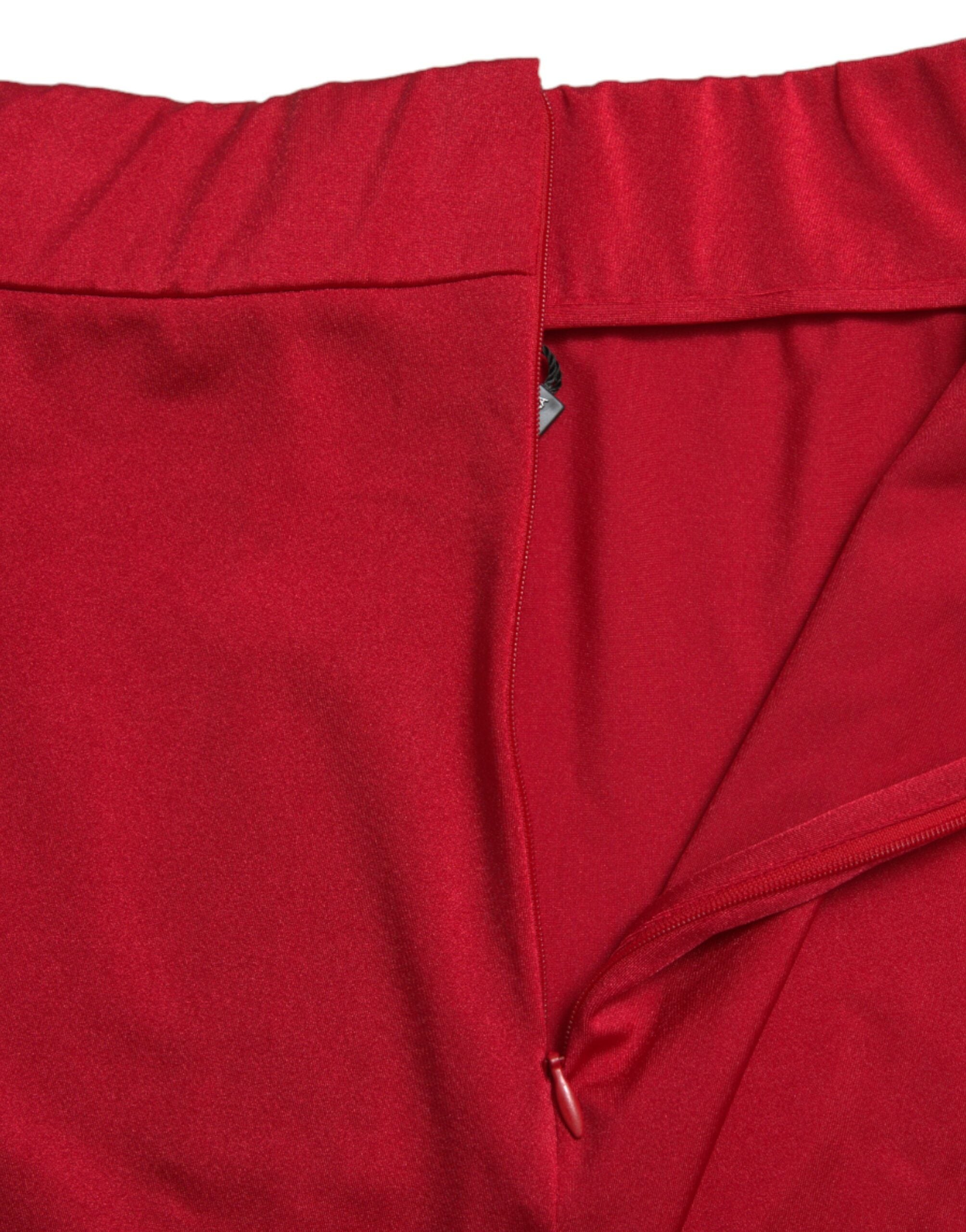 Dolce & Gabbana Schicke rote Leggings mit hoher Taille
