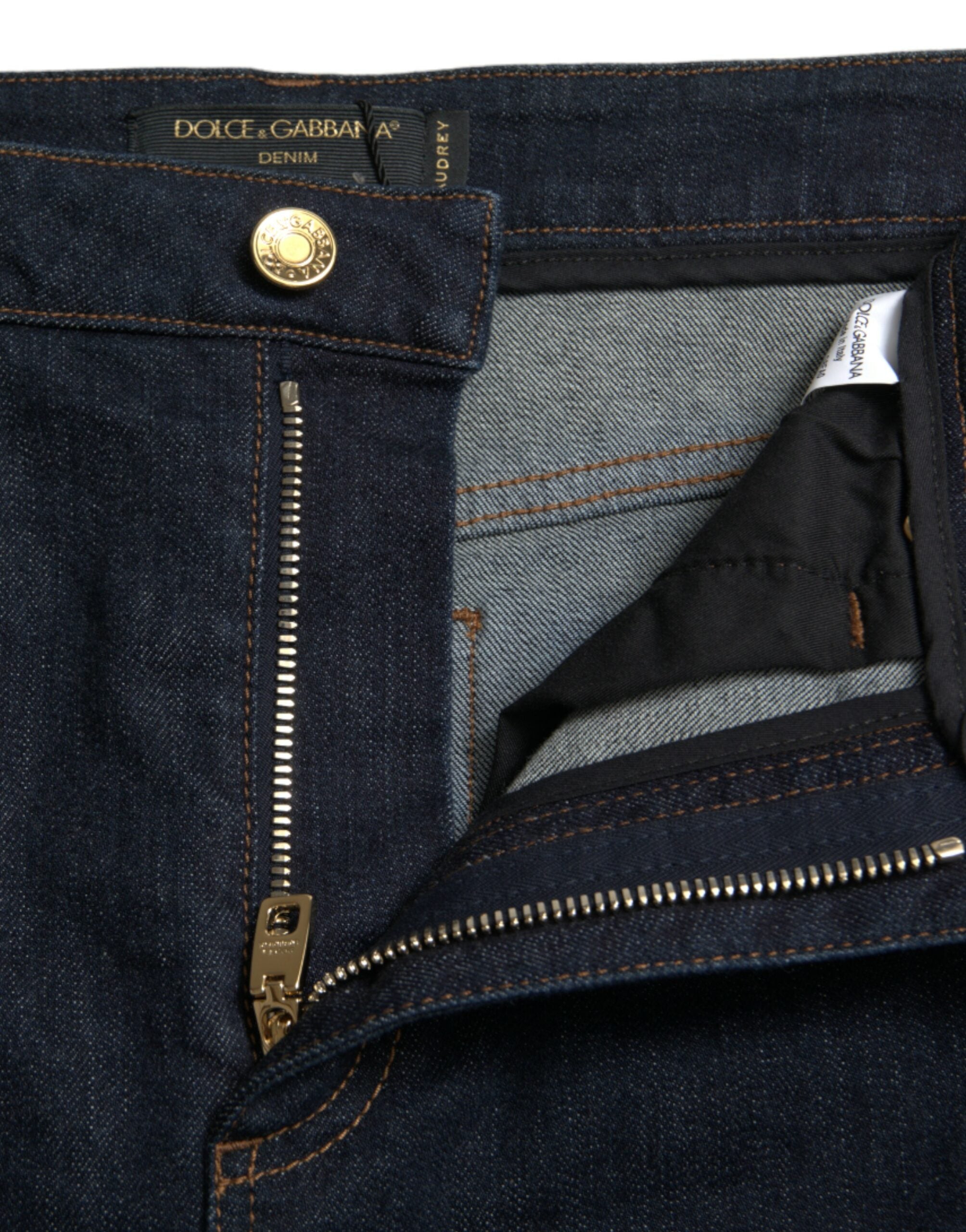 Blugi Dolce & Gabbana Sleek Stretch Denim cu talie medie