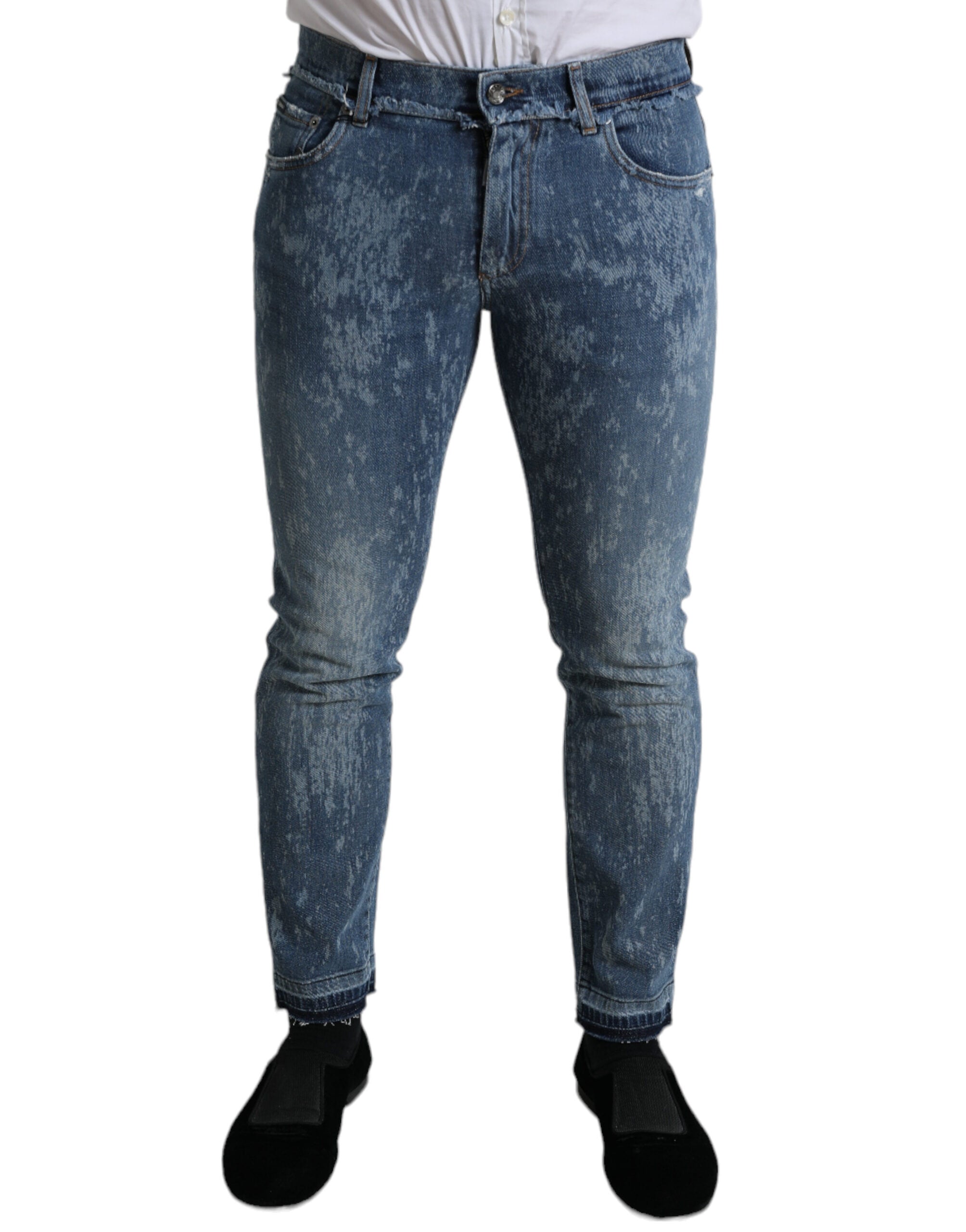 Blugi Dolce & Gabbana Chic Skinny din denim albastru