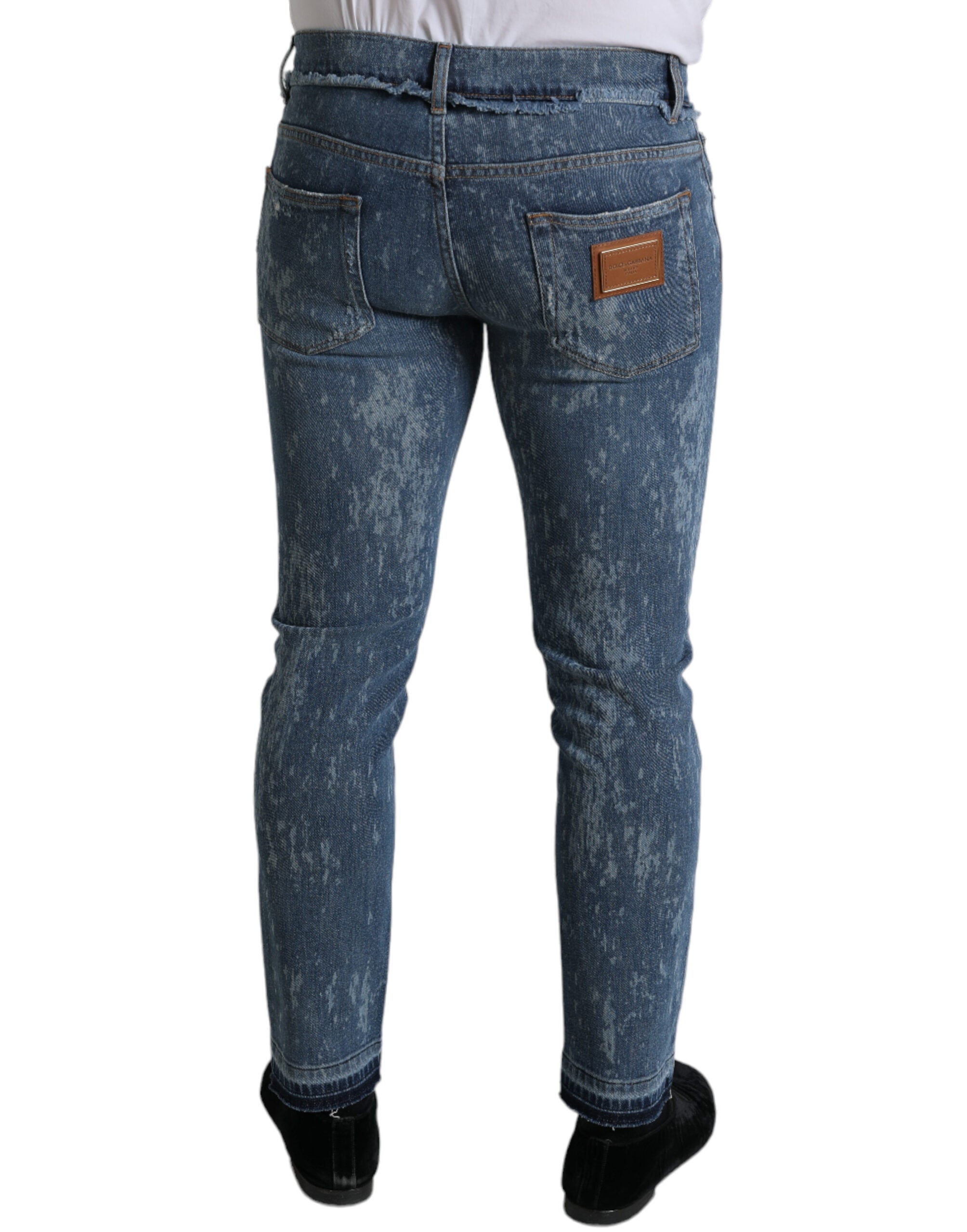 Blugi Dolce & Gabbana Chic Skinny din denim albastru