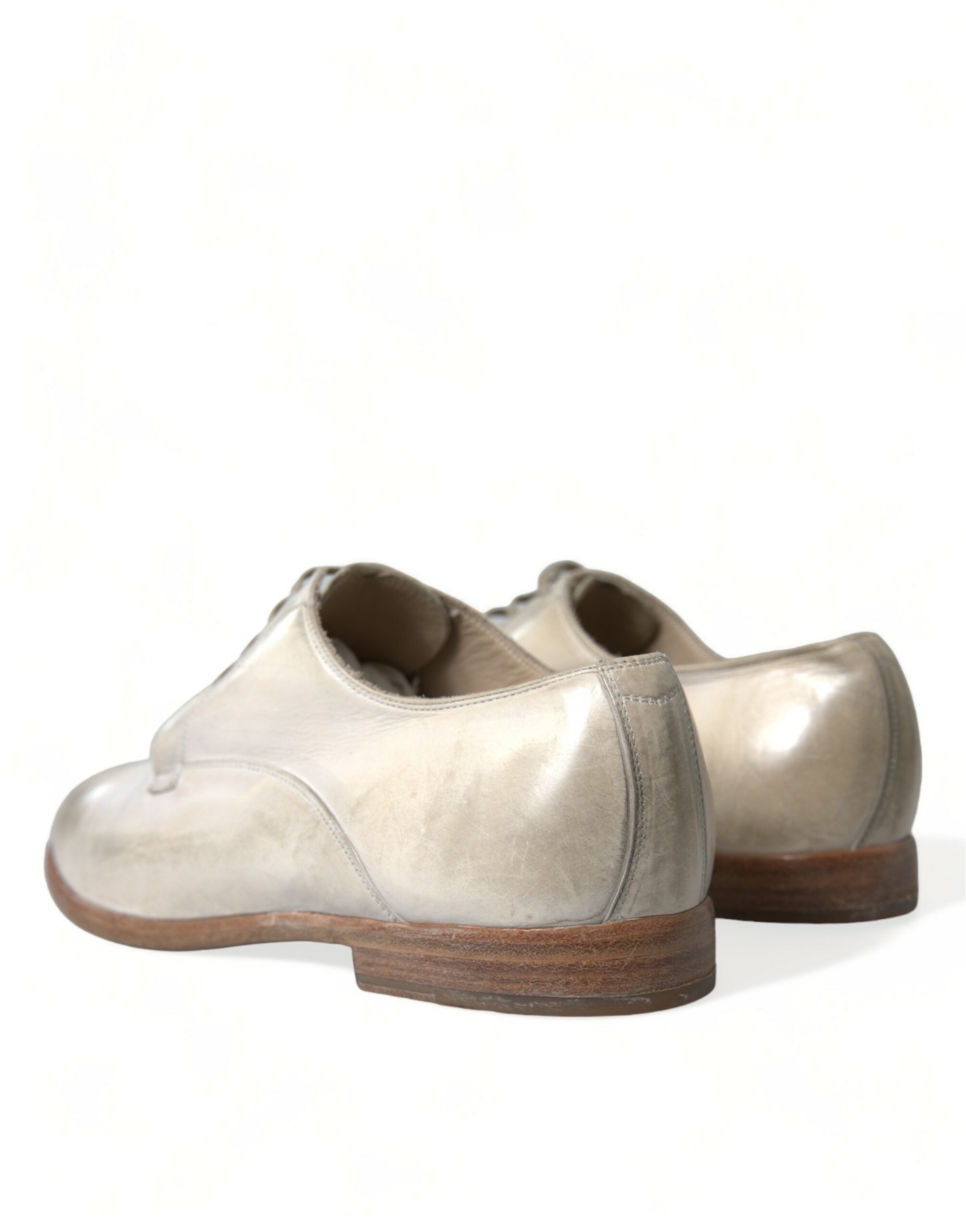 Pantofi Derby Dolce & Gabbana Elegant White din piele de vițel