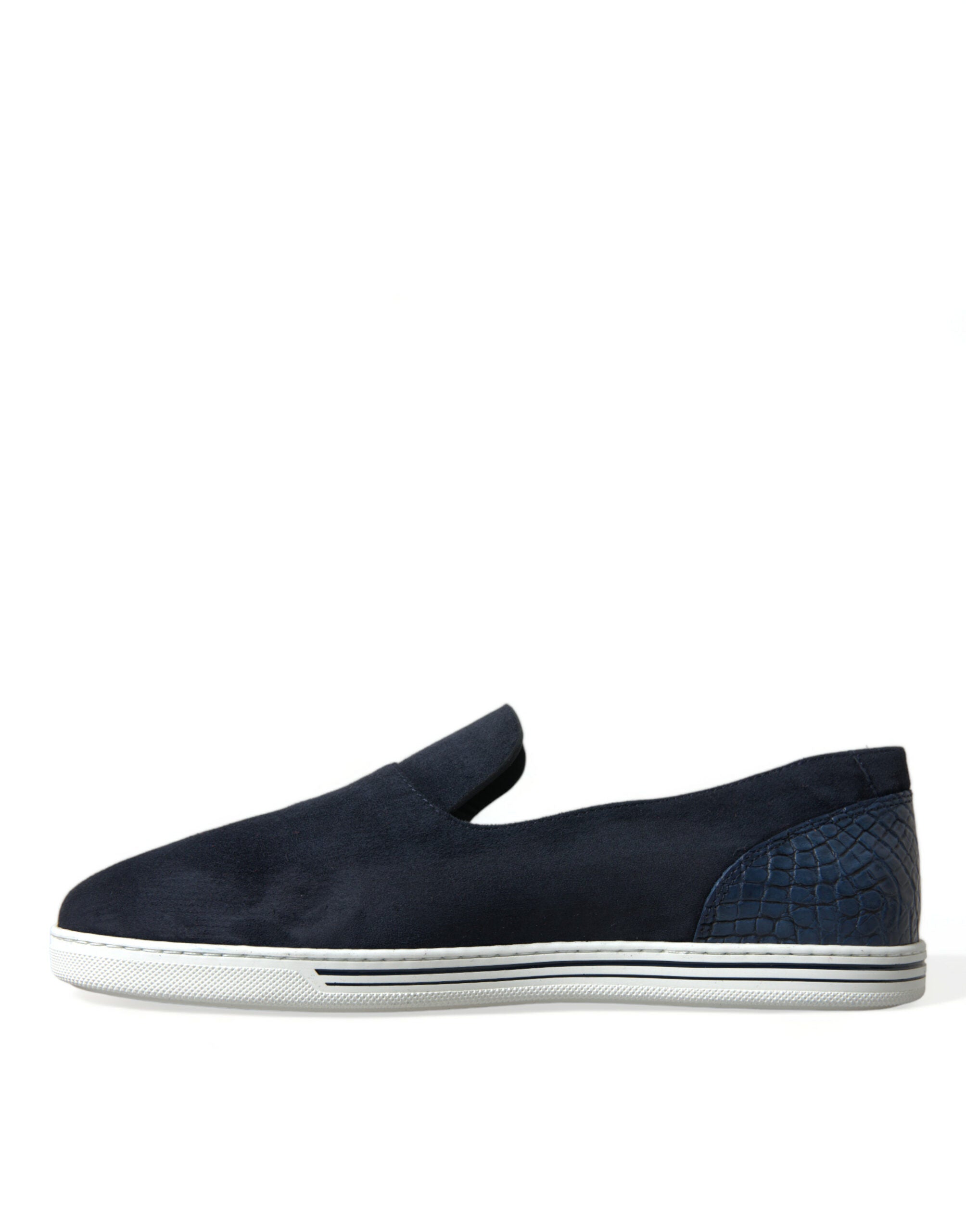 Dolce & Gabbana Elegante Loafer aus blauem Wildleder