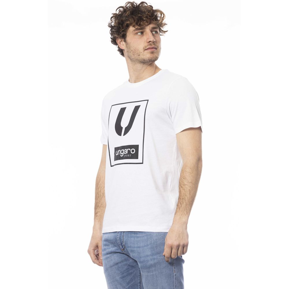 Ungaro Sport Herren-T-Shirt aus weißer Baumwolle