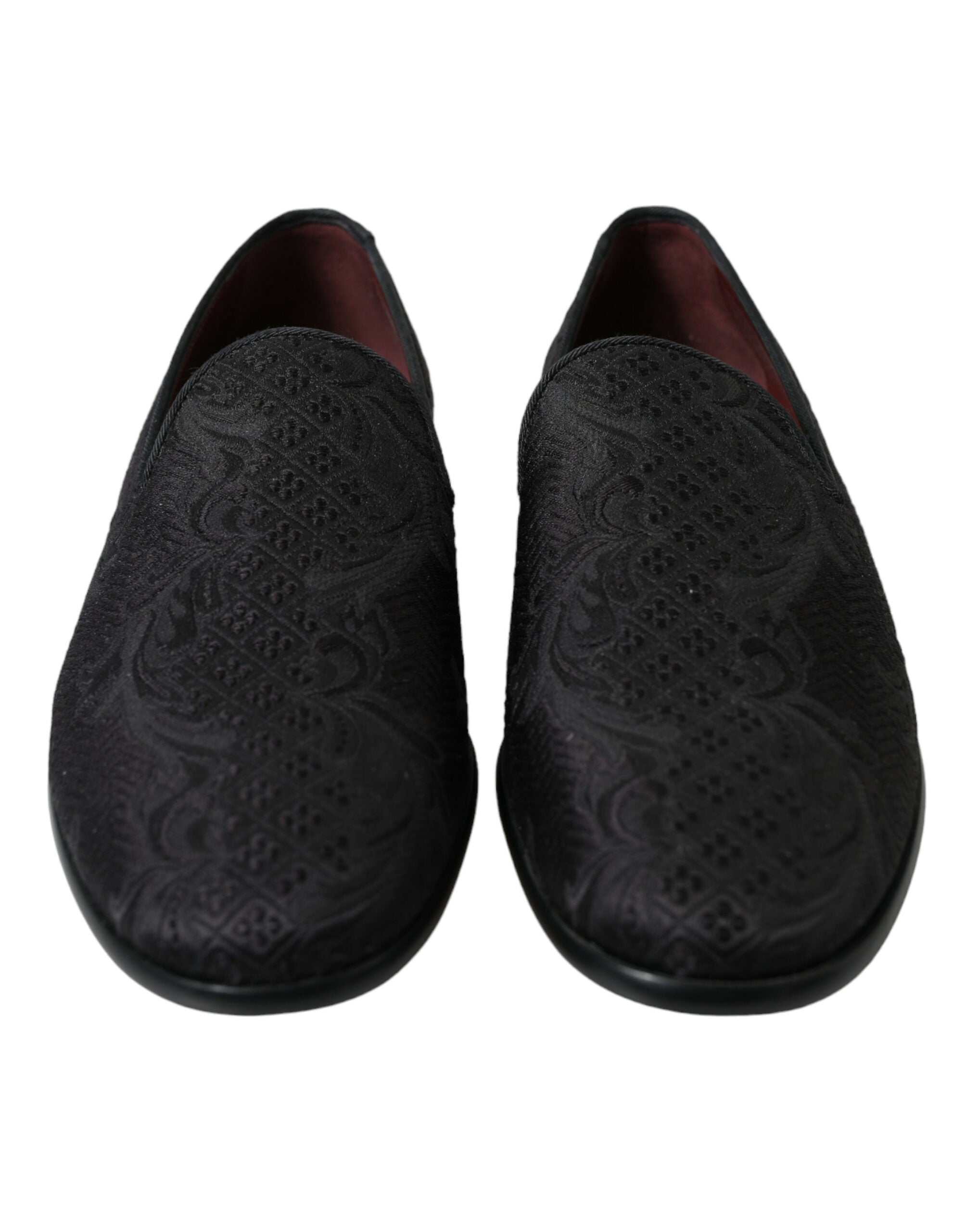 Dolce & Gabbana – Elegante Loafer aus schwarzem Brokat