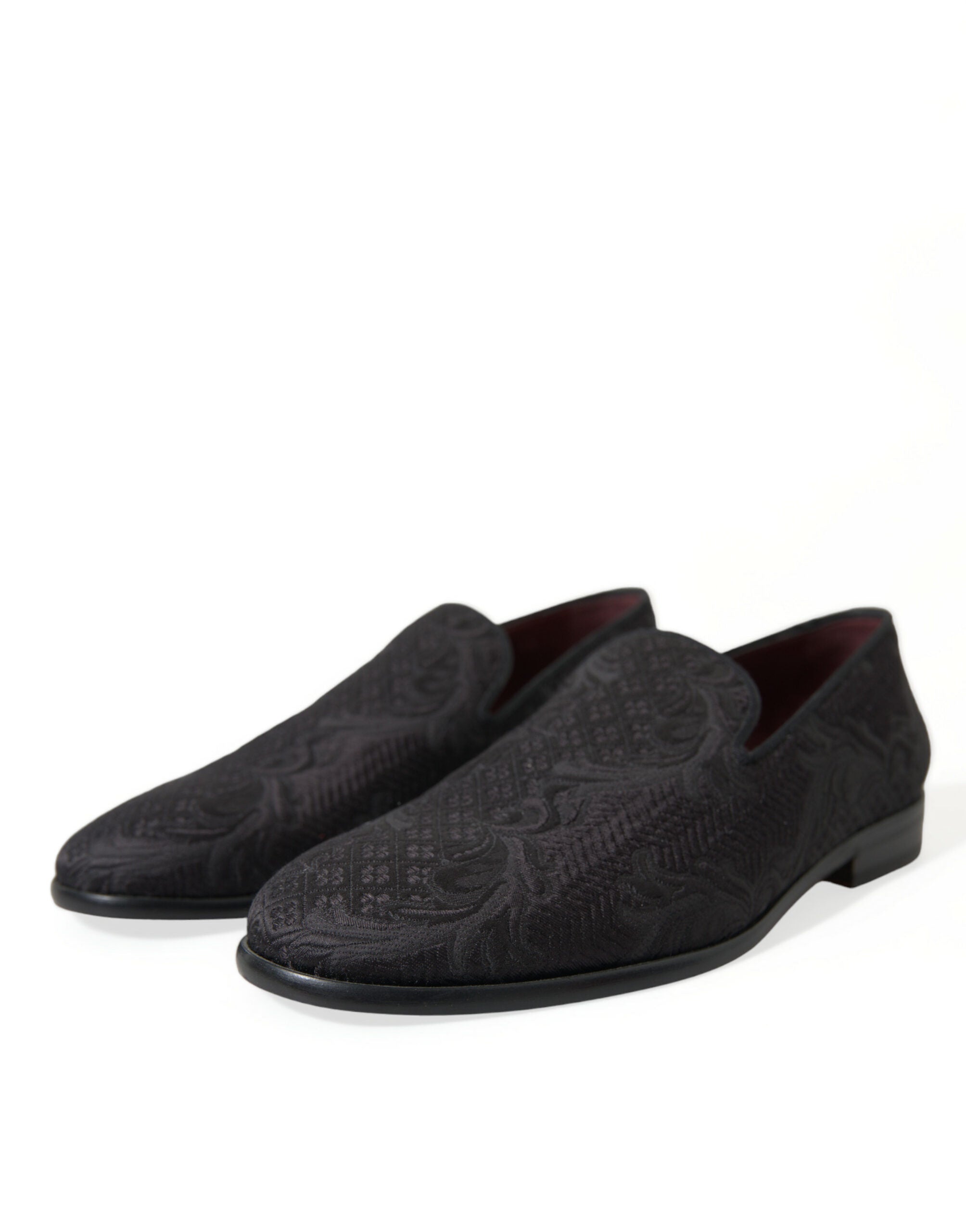 Dolce & Gabbana – Elegante Loafer aus schwarzem Brokat