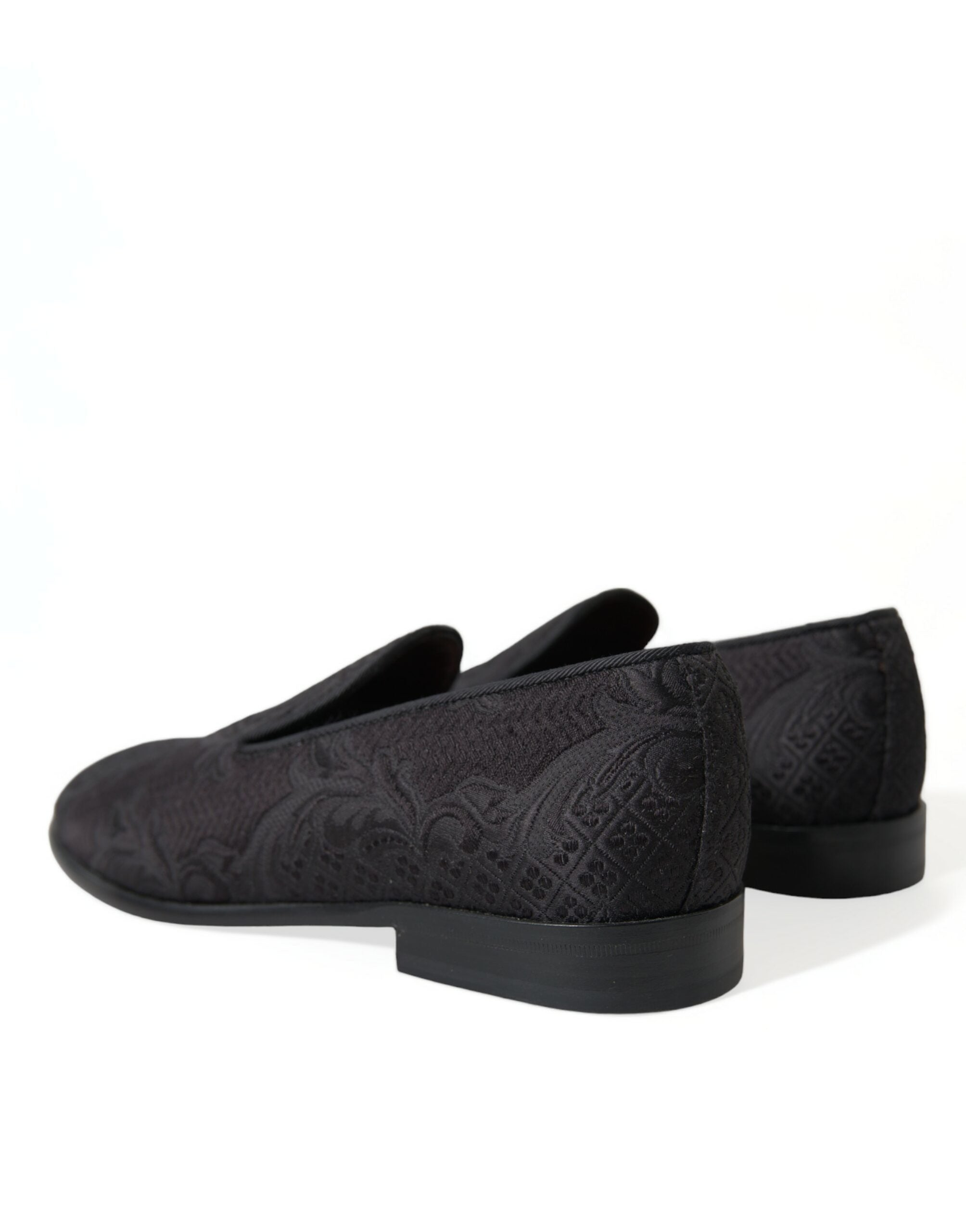 Dolce & Gabbana – Elegante Loafer aus schwarzem Brokat