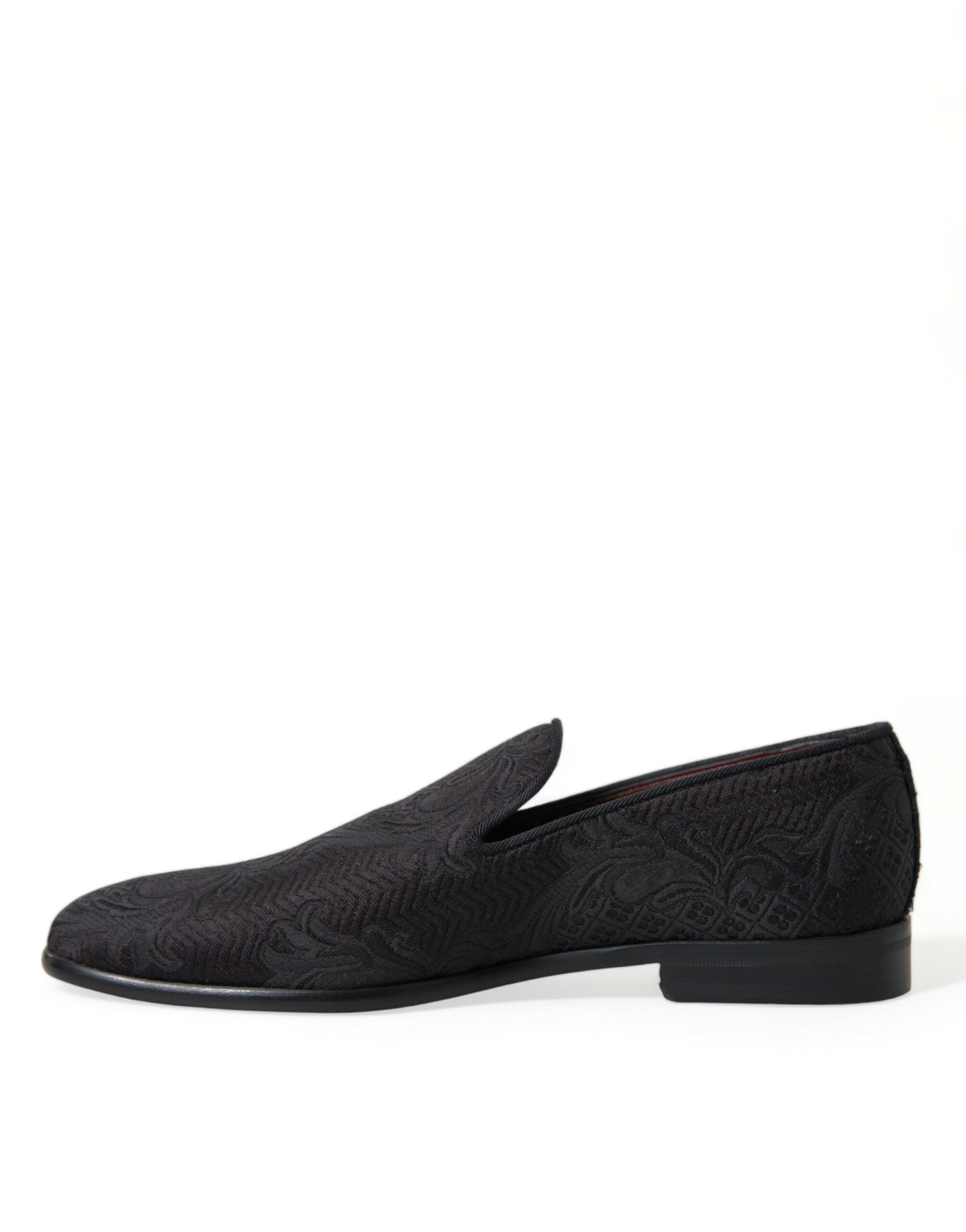 Dolce & Gabbana – Elegante Loafer aus schwarzem Brokat