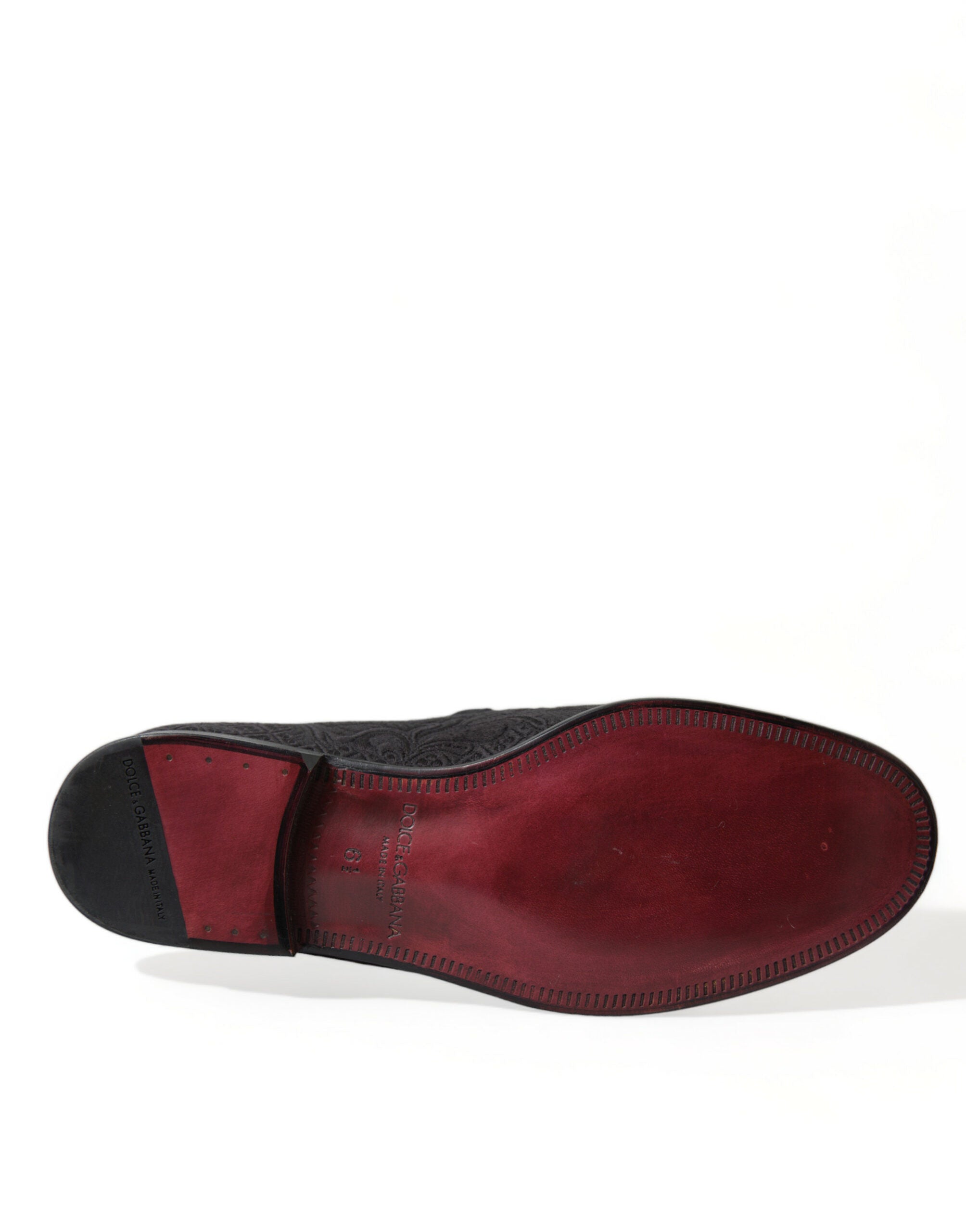 Dolce & Gabbana – Elegante Loafer aus schwarzem Brokat